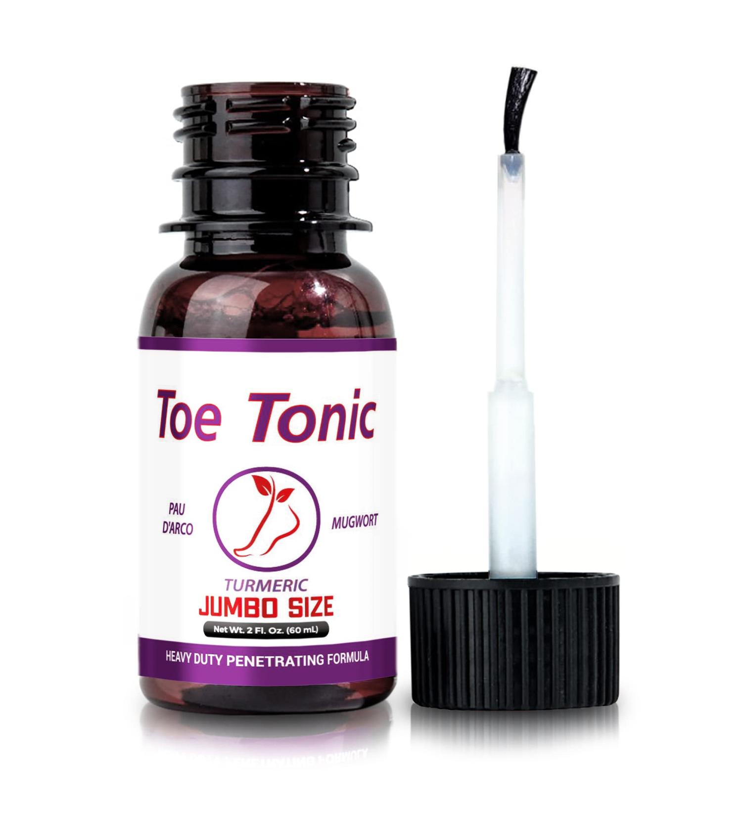 XL Toe Tonic Citrus - Toenail Fungus Treatment with Pau D'Arco, Mugwort, Turmeric & Grapefruit Extract - Buy Online on GoSupps.com