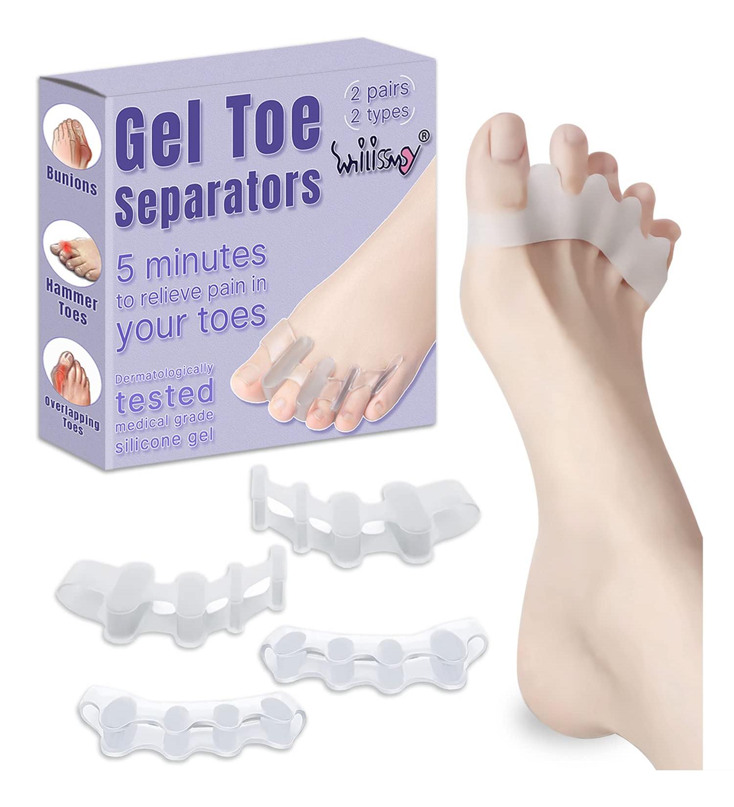 Corrective Toe Separators - Soft Silicone for Overlapping Toes - 2 Degree Spreading - Shop Now! - Buy Online on GoSupps.com