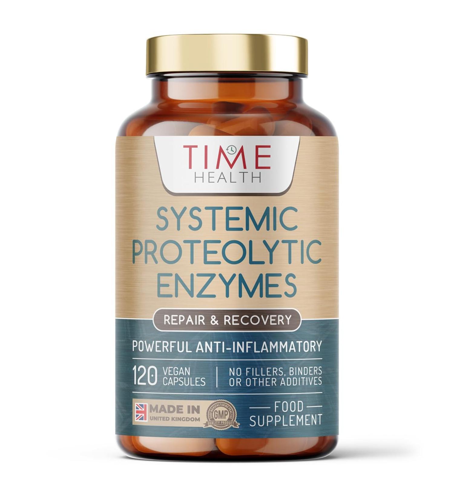 Systemic Proteolytic Enzymes Complex Repair & Recovery Mixed Enzyme Formula with Ginger & Ionic Trade Minerals UK Made Zero Additives Pullulan (120 Capsule Pouch) 120 count (Pack of 1) - Buy Online on GoSupps.com