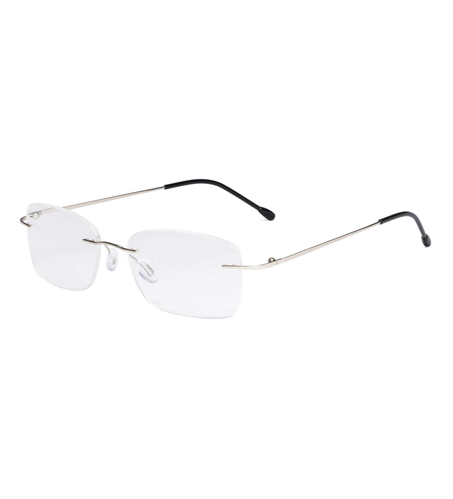 Eyekepper Frameless Reading Glasses for Women - Lightweight Rimless Design - Silver +0.50 | Stylish & Comfortable - Buy Online on GoSupps.com