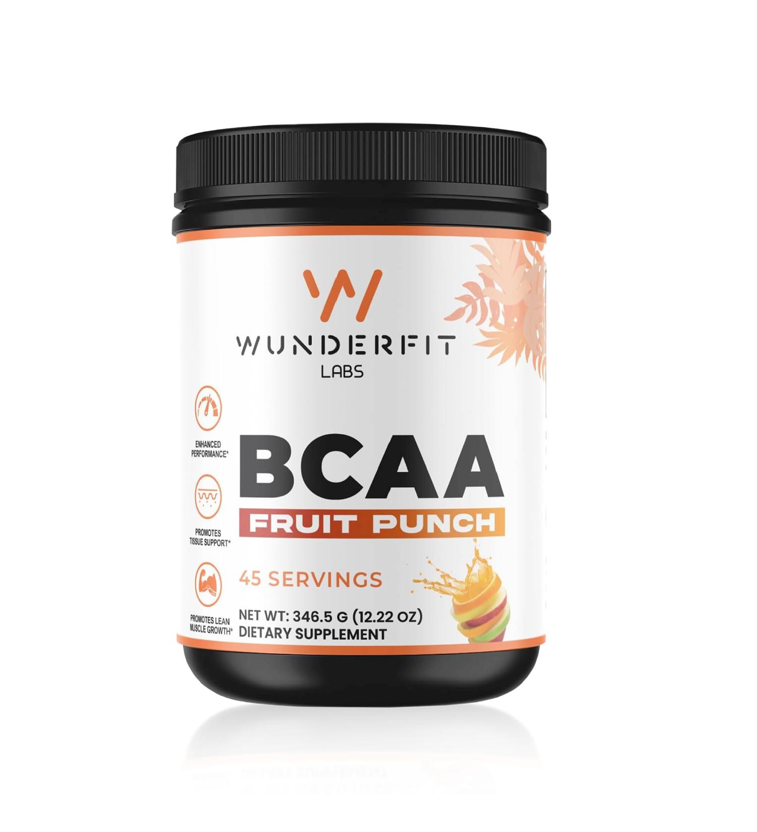 BCAA Powder - Fruit Punch Flavor | 45 Servings | Boost Muscle Recovery & Performance | International Shipping Available - Buy Online on GoSupps.com