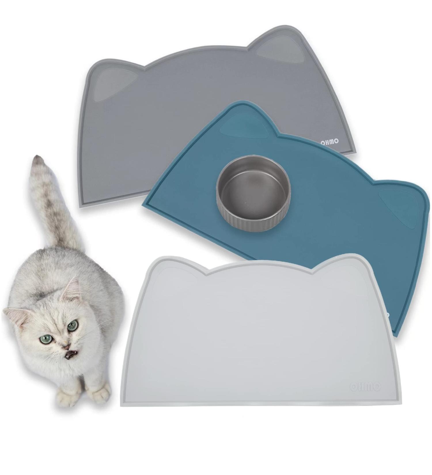 Ohmo Bowl Pad for Small Dogs & Cats | Non-Slip Silicone Feed Pad (46x25cm) - Waterproof & Durable Perfect for Cat Bars - Buy Online on GoSupps.com