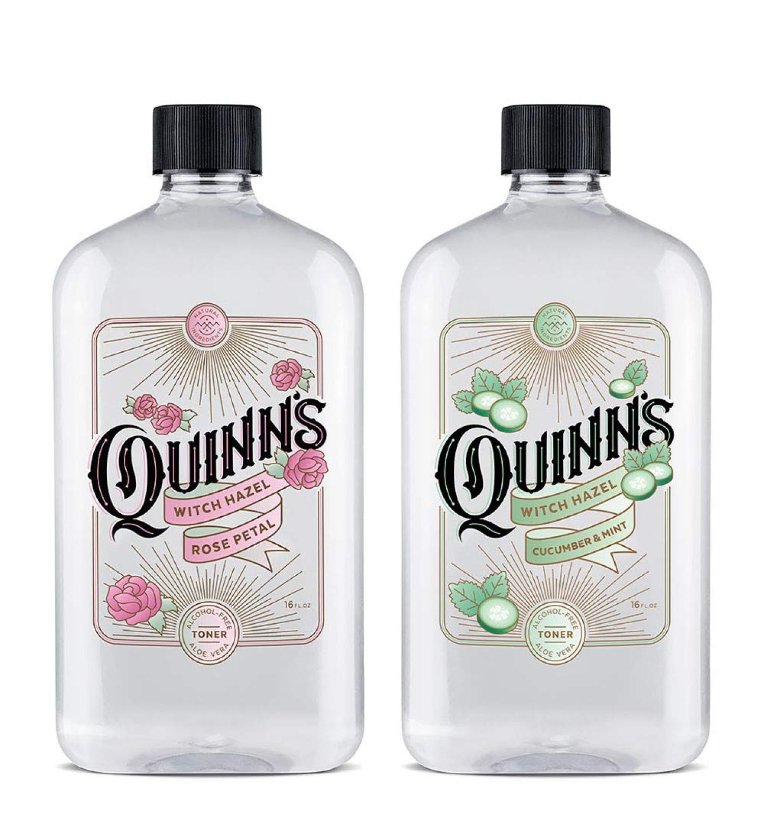 Quinn s Alcohol Free Witch Hazel Rose Petal 16 oz. & Quinn s Alcohol Free Witch Hazel Cucumber & Mint 16 oz. - Buy Online on GoSupps.com
