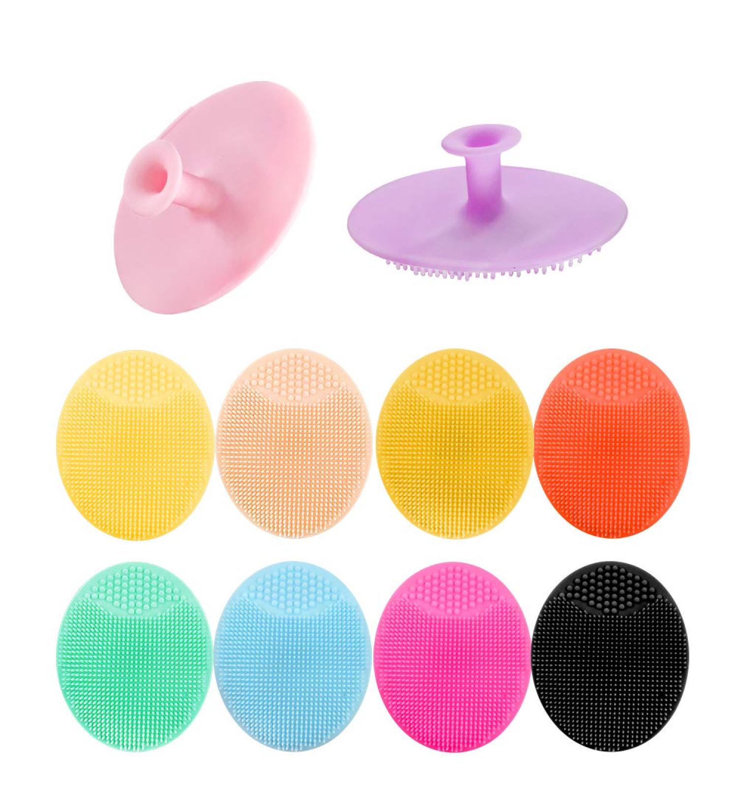 10PCS Silicone Facial Cleansing Brush - Gentle Face Scrub Clean Brush for Acne and Blackheads Removal - Ideal for Sensitive and Dry Skin - Buy Online on GoSupps.com