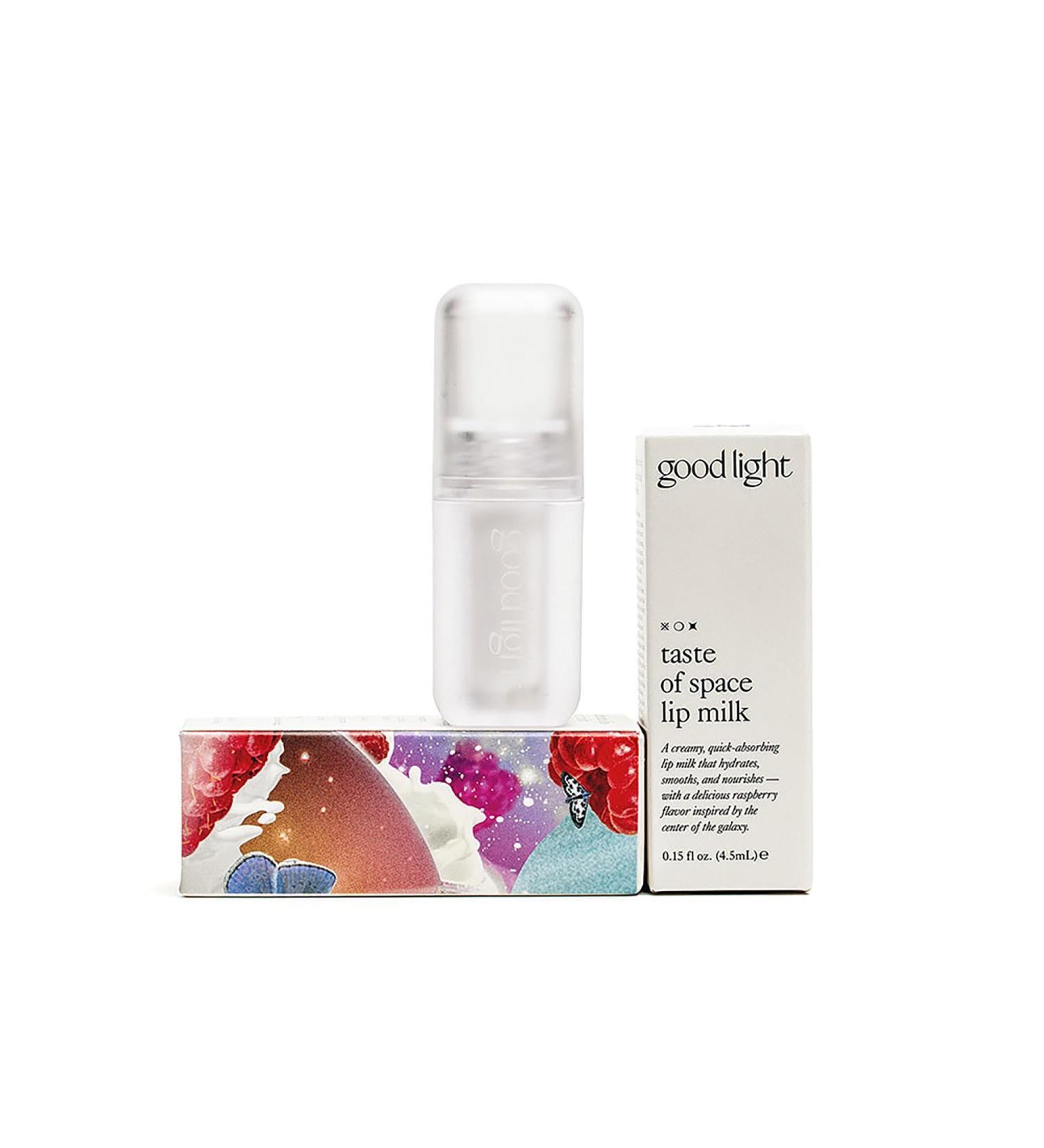 Good Light Taste of Space Lip Milk - Vegan Lip Care Hydrating Raspberry Flavor Nourishes & Smooths Lips 0.15 Fl Oz - Buy Online on GoSupps.com