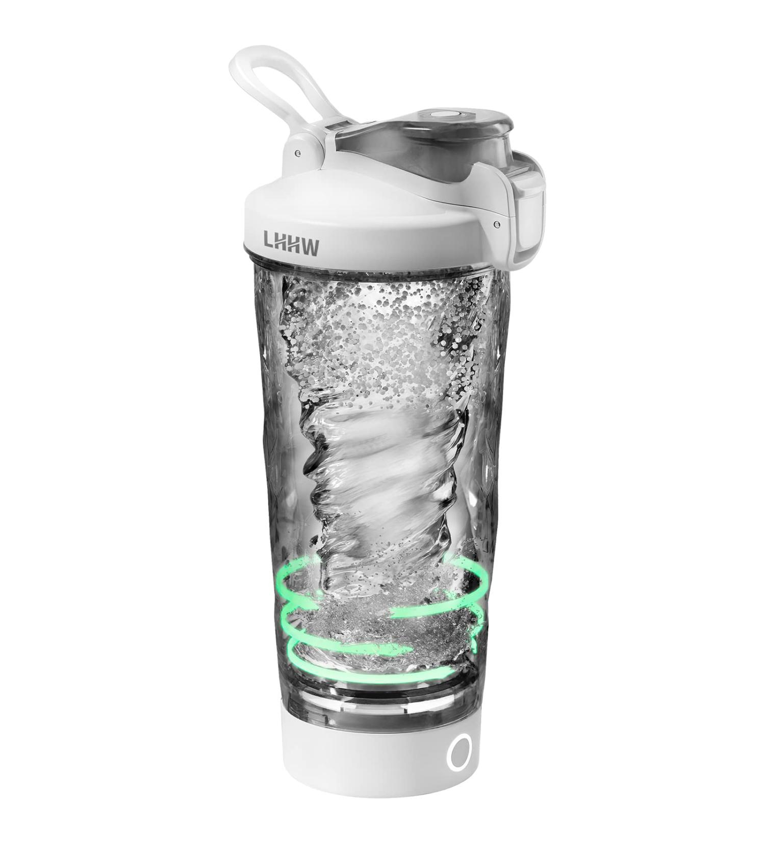Rechargeable Electric Protein Shaker Bottle - 18oz BPA-Free Blender Cup for Gym & Home - Dark Grey - Buy Online on GoSupps.com