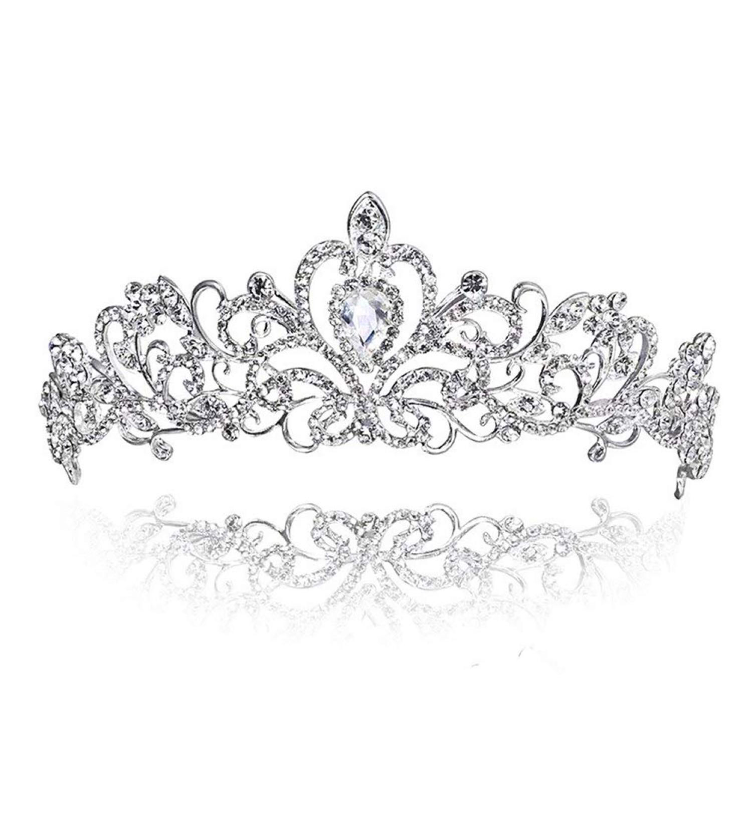 Pearl Butterfly Crown Tiara | Crystal Princess Headband & Bridal Jewelry for Girls & Women - Perfect for Birthdays & Weddings - Buy Online on GoSupps.com