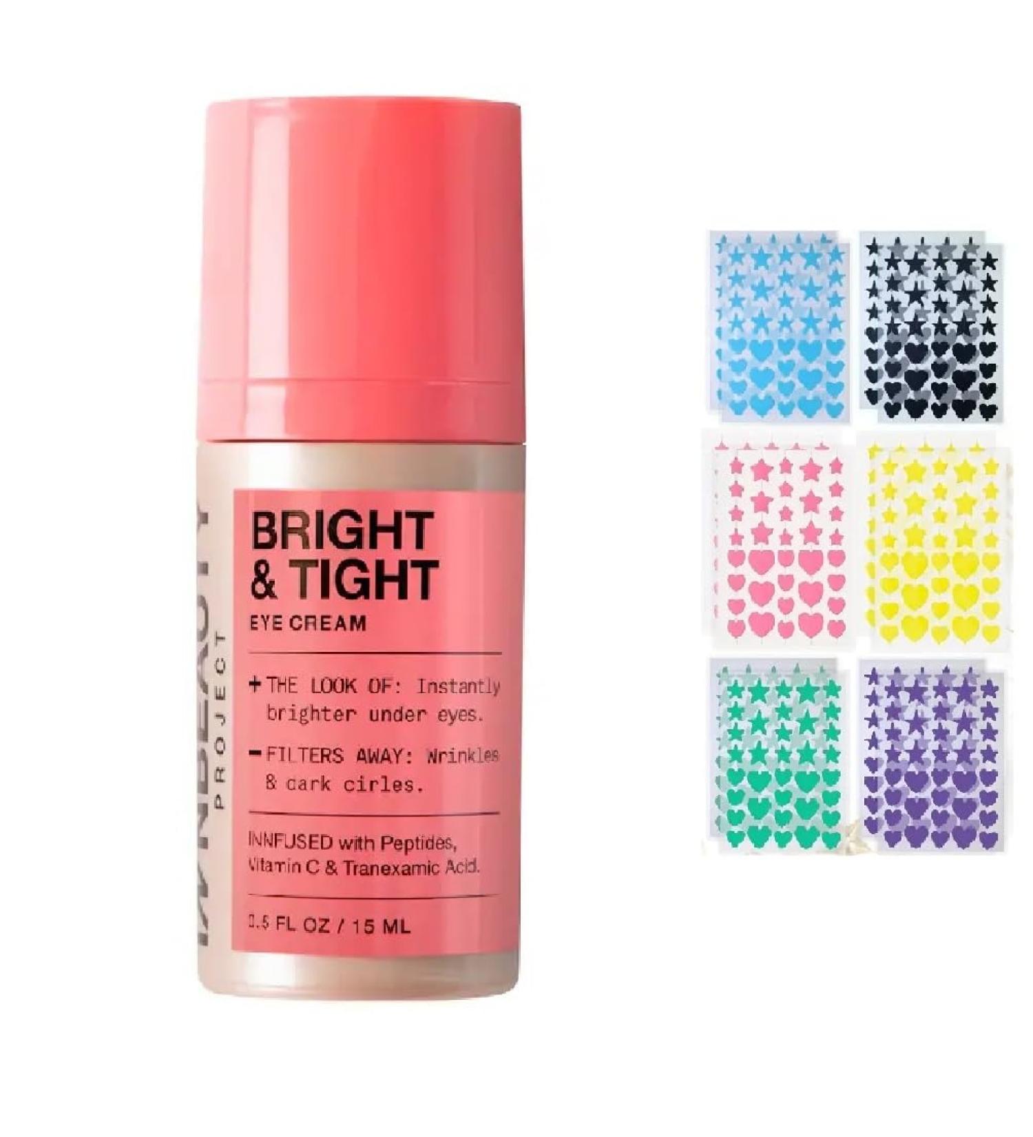 NAPH iNNBEAUTY PROJECT Bright & Tight Dark Circle Firming Eye Cream with Vitamin C & Peptides (0.5 oz / 15 mL) + Bonus Acne Patch (36 Pieces) - Buy Online on GoSupps.com