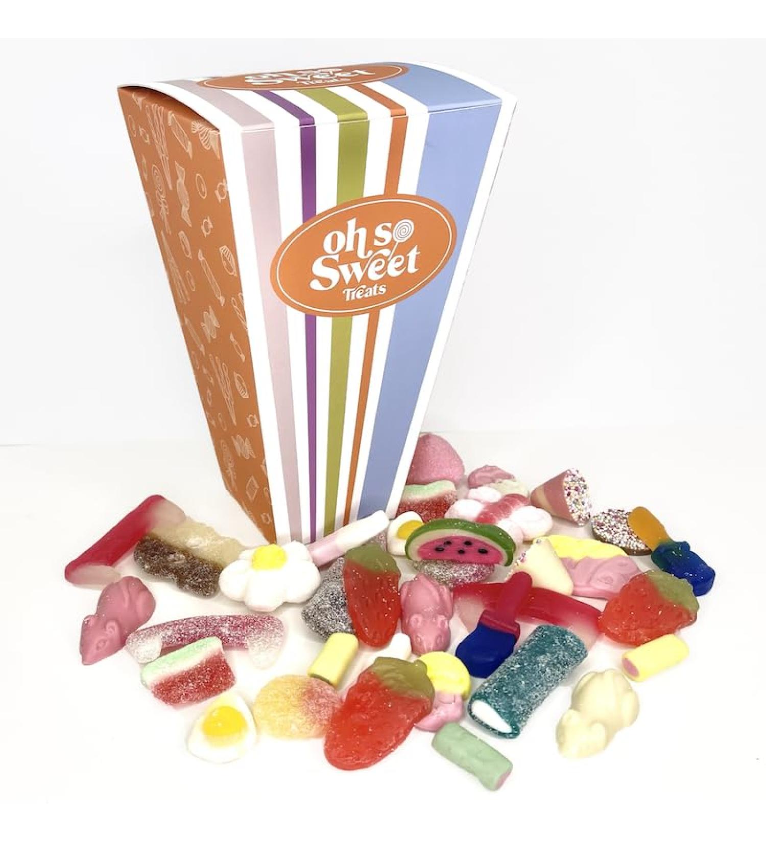 Pick & Mix Sweets 1.2kg Large Retro Gift Box Quality Jelly Fizzy Pick n Mix Sweets Assortment of Sweeties Perfect for Sharing or as a gift
