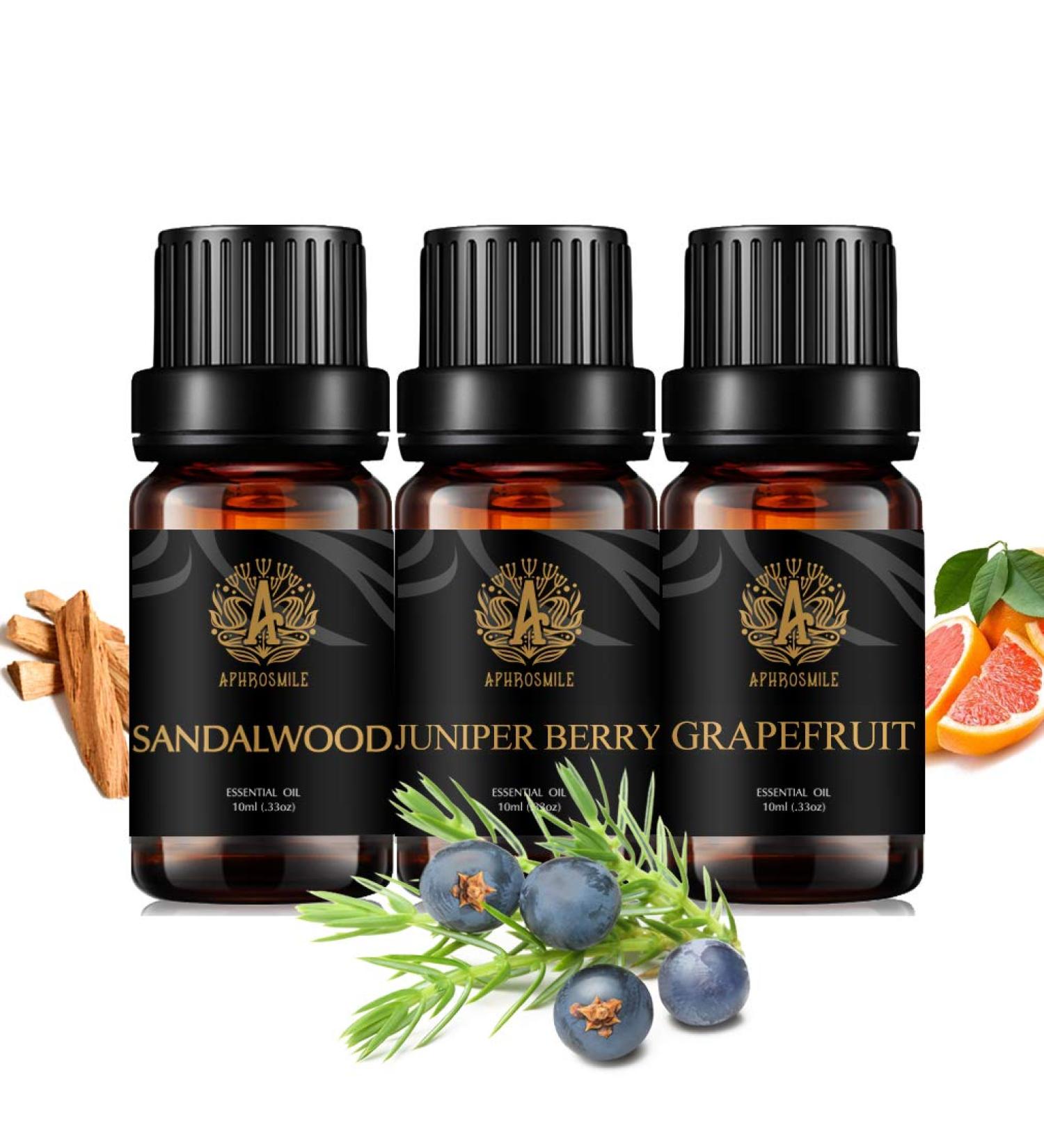 Aromatherapy Grapefruit Essential Oil Set for Diffuser 3X10ml 100% Pure Juniper Berry Essential Oil Kit for Humidifier-Grapefruit Juniper Berry Sandalwood Oil Set Aromatherapy Sandalwood Oil Kit - Buy Online on GoSupps.com