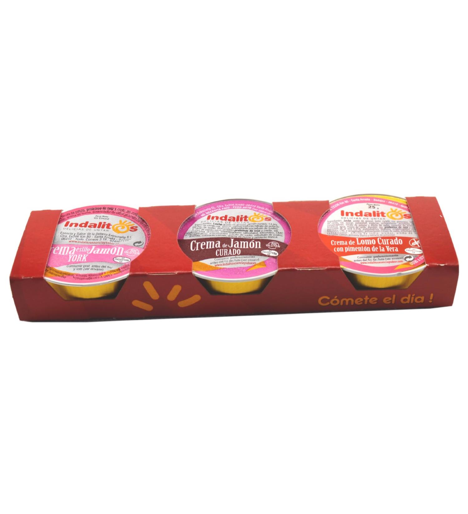 Indalitos - Assortment of York cream, curing and turkey - Box of 21 assortments (assortment 3x25gr)