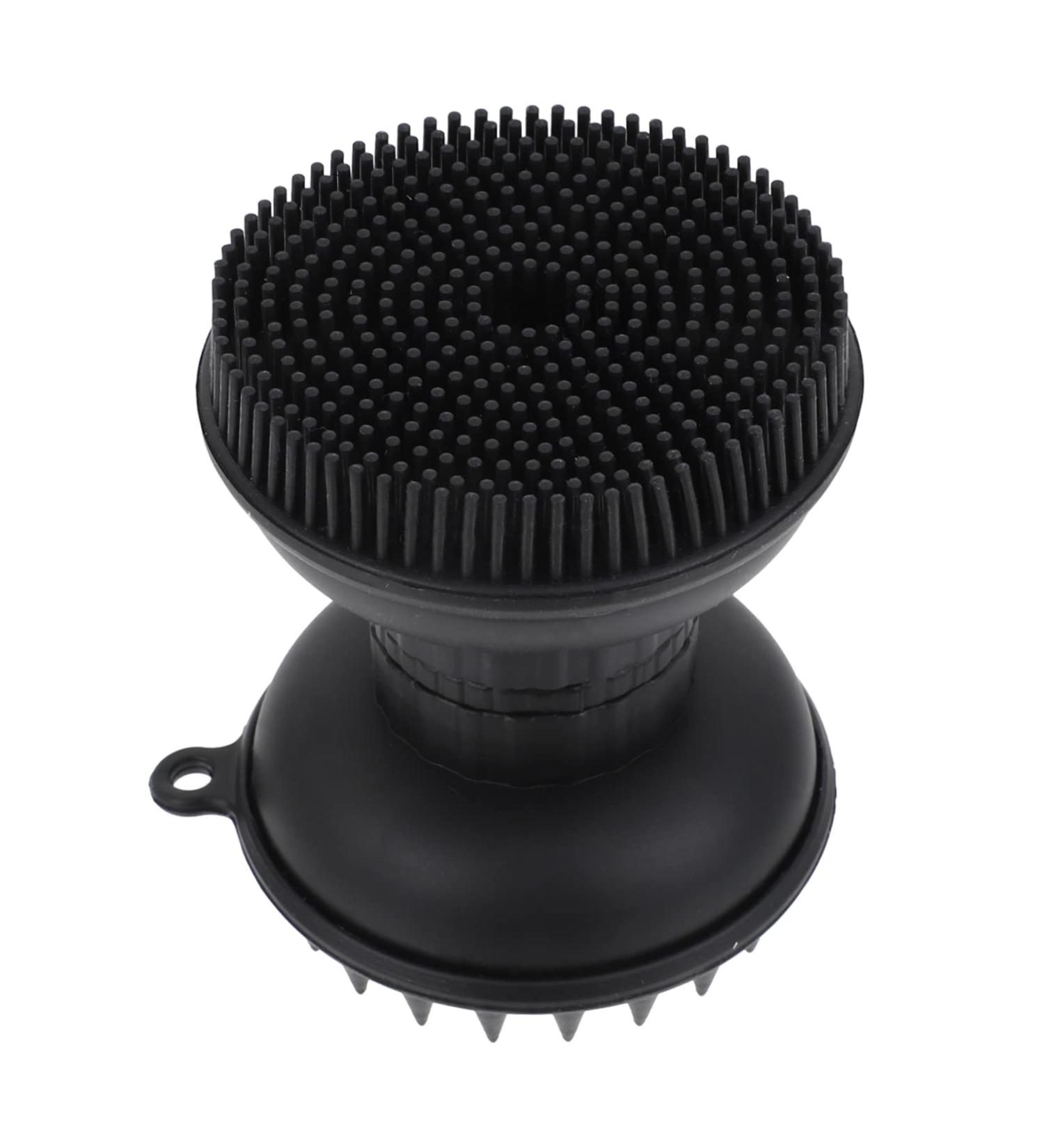 Kombiuda 1PC Bathing Brush & Scalp Massager - Home Hairbrush for Face & Body | Black 8.5x7x7cm | Premium Hair Cleaning & Massage Device - Buy Online on GoSupps.com