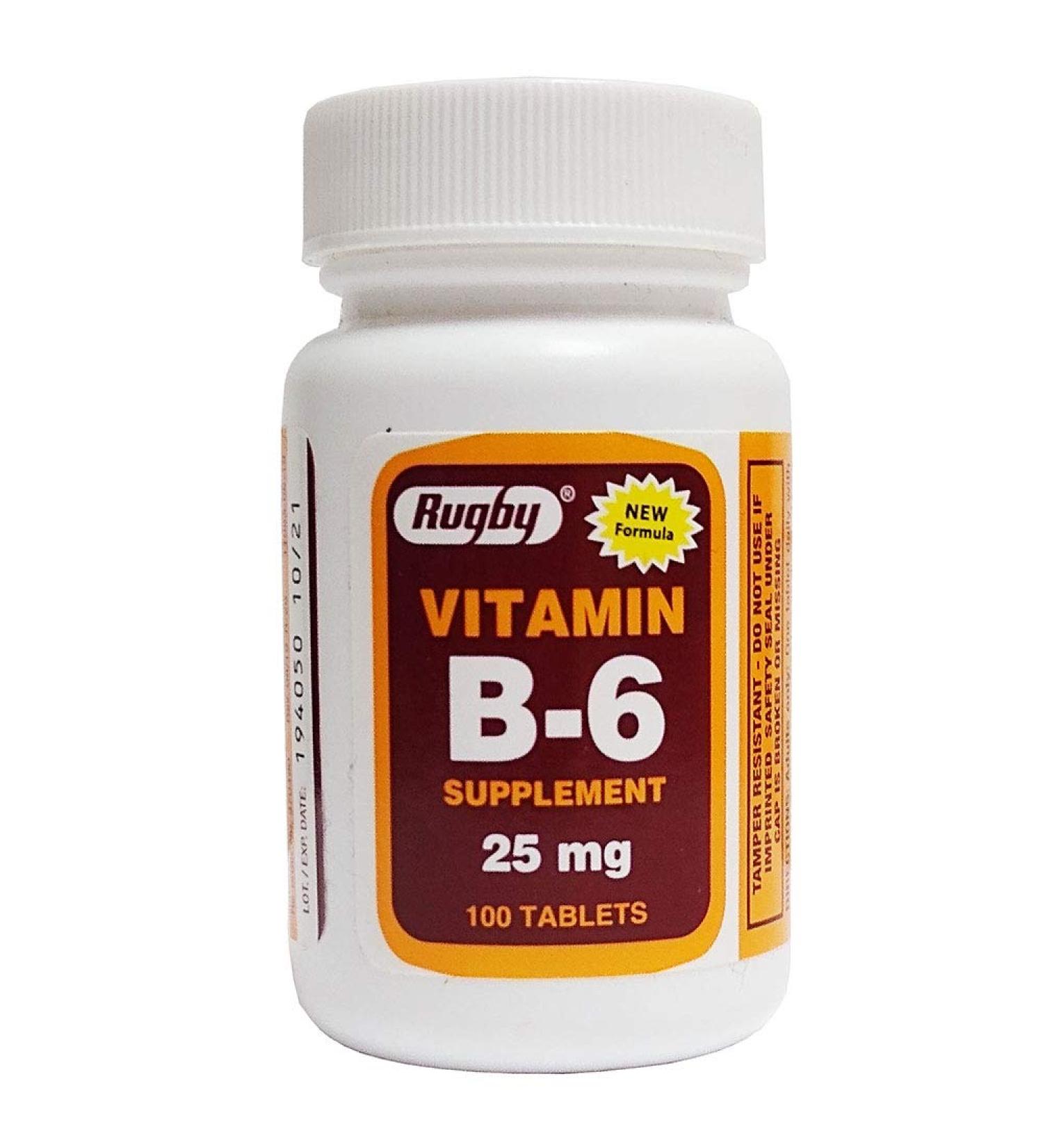Vitamin B-6 25 mg 100 Tablets Watson Rugby - Buy Packs and Save (Pack of 2)
