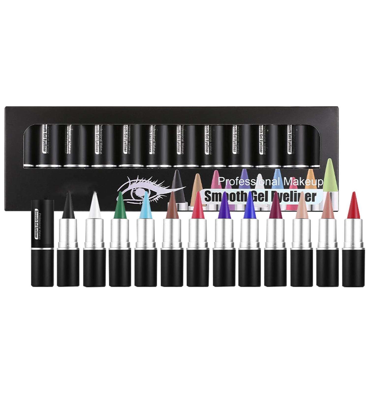  Renopfect Waterproof Gel Eyeliner Stick Eyeliner Pencil Quick-Drying Matte Eyeliner 12 x Natural Matte Tinted Eye Coating Cream Quick-Drying Matte Eye Coating - Buy Online on GoSupps.com