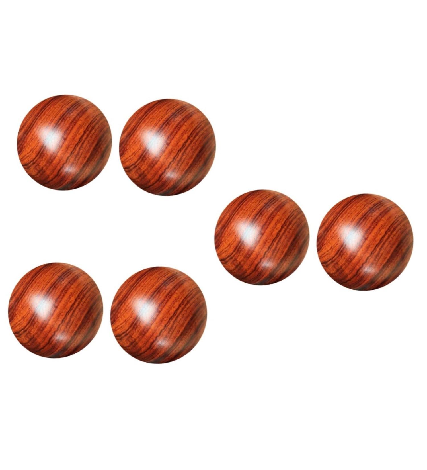 Fomiyes 6 Stk Solid Wood Massage Ball - Traditional Chinese Foot Roller & Hand Training Fitness Balls - Buy Online on GoSupps.com