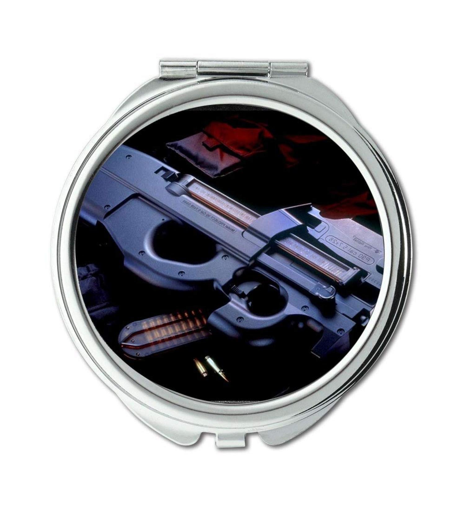 Mirror makeup mirror pistol lake Round Mirror new gun pocket mirror portable mirror - Buy Online on GoSupps.com