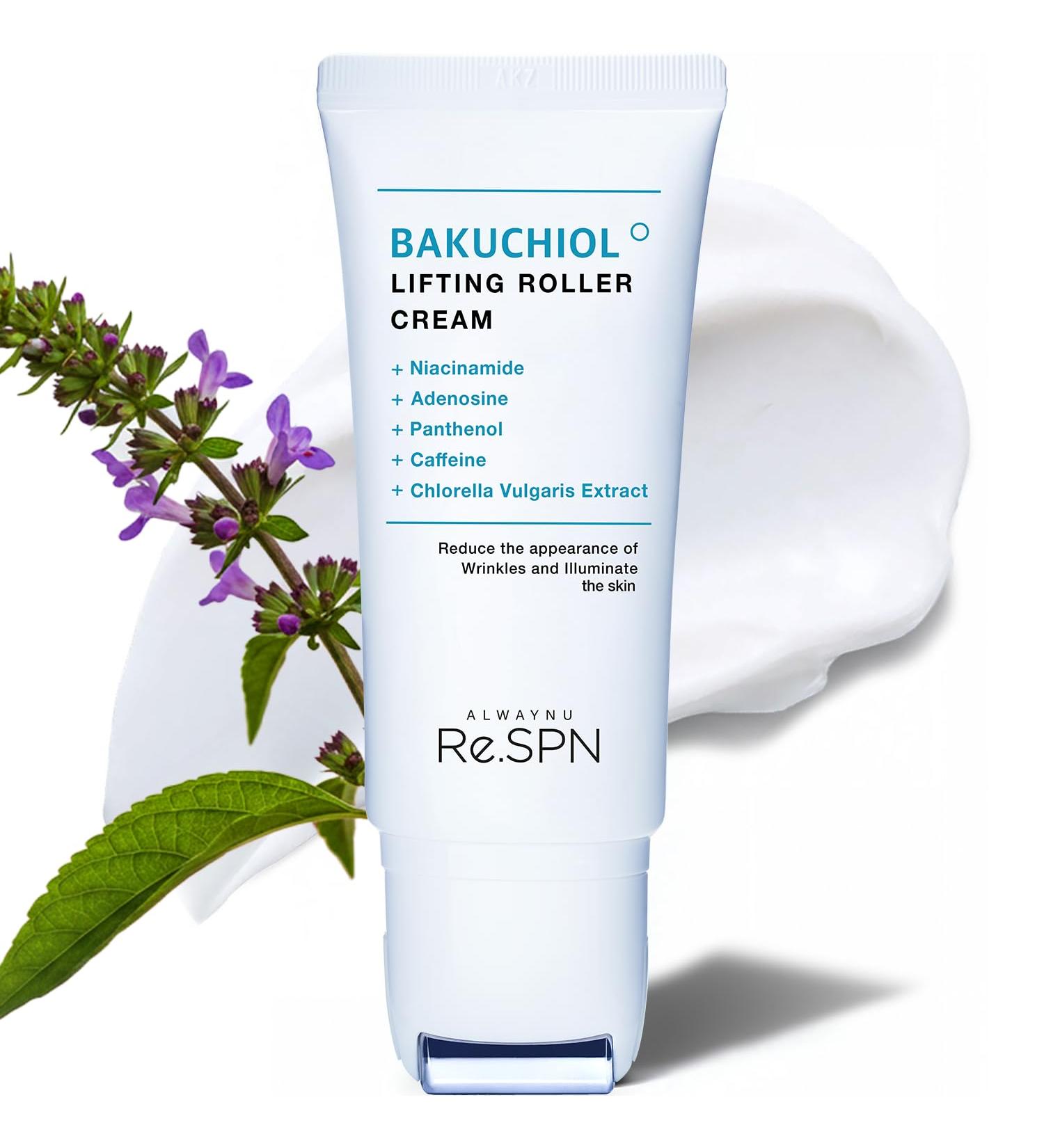Re.SPN Bakuchiol Lifting Roller Cream For Wrinkles Lifting & Pore Tightening on Face & Neck with Gua Sha Applicator Vegan Natural Retinol Niacinamide K-Beauty (1.69 fl oz) Citrus(Bakuchiol) - Buy Online on GoSupps.com