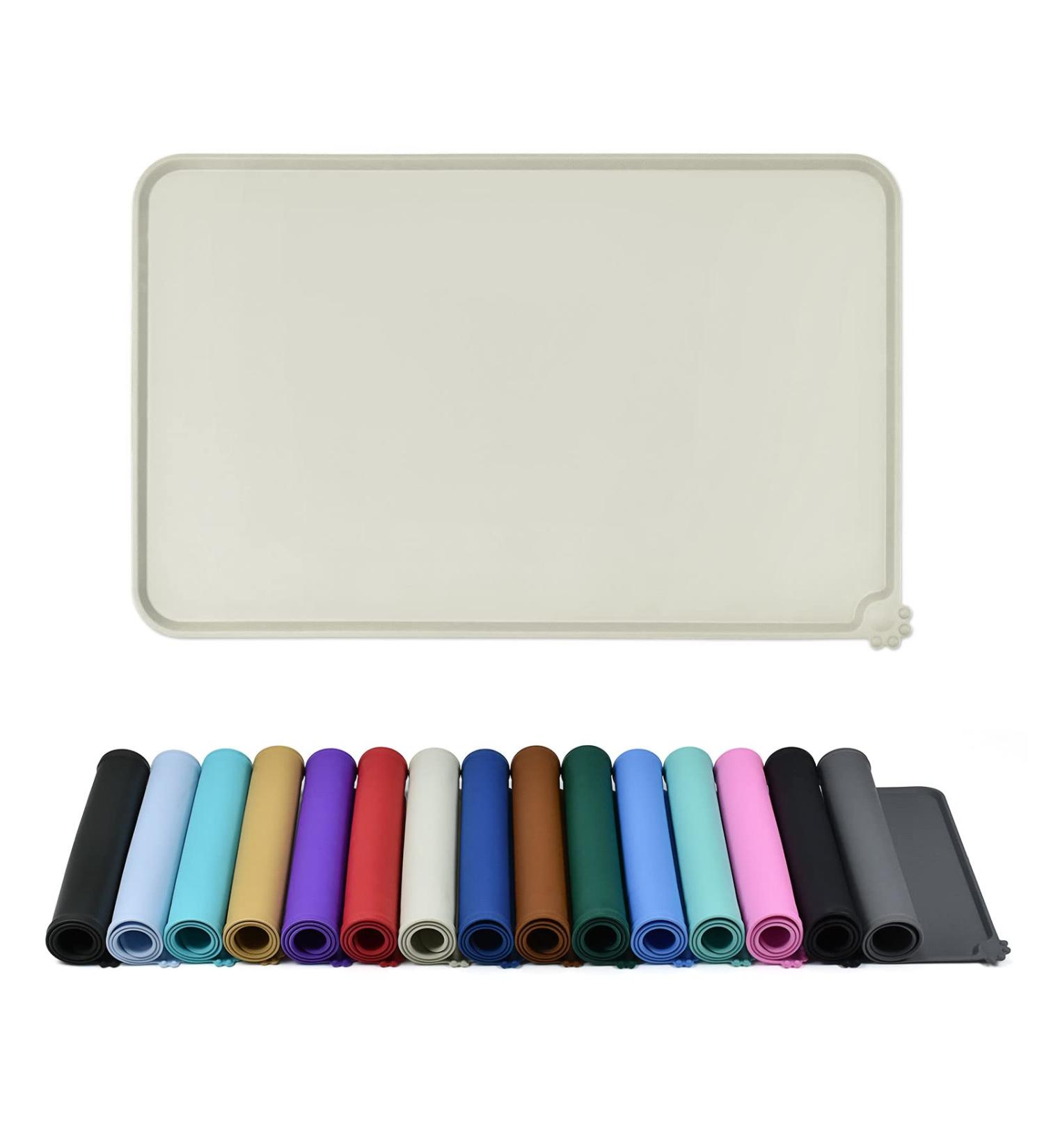 Reopet Silicone Pet Feed Mats - Waterproof Dog & Cat Mats with Elevated Edges | 71 x 45 cm | Durable Easy Clean Space Solutions - Buy Online on GoSupps.com