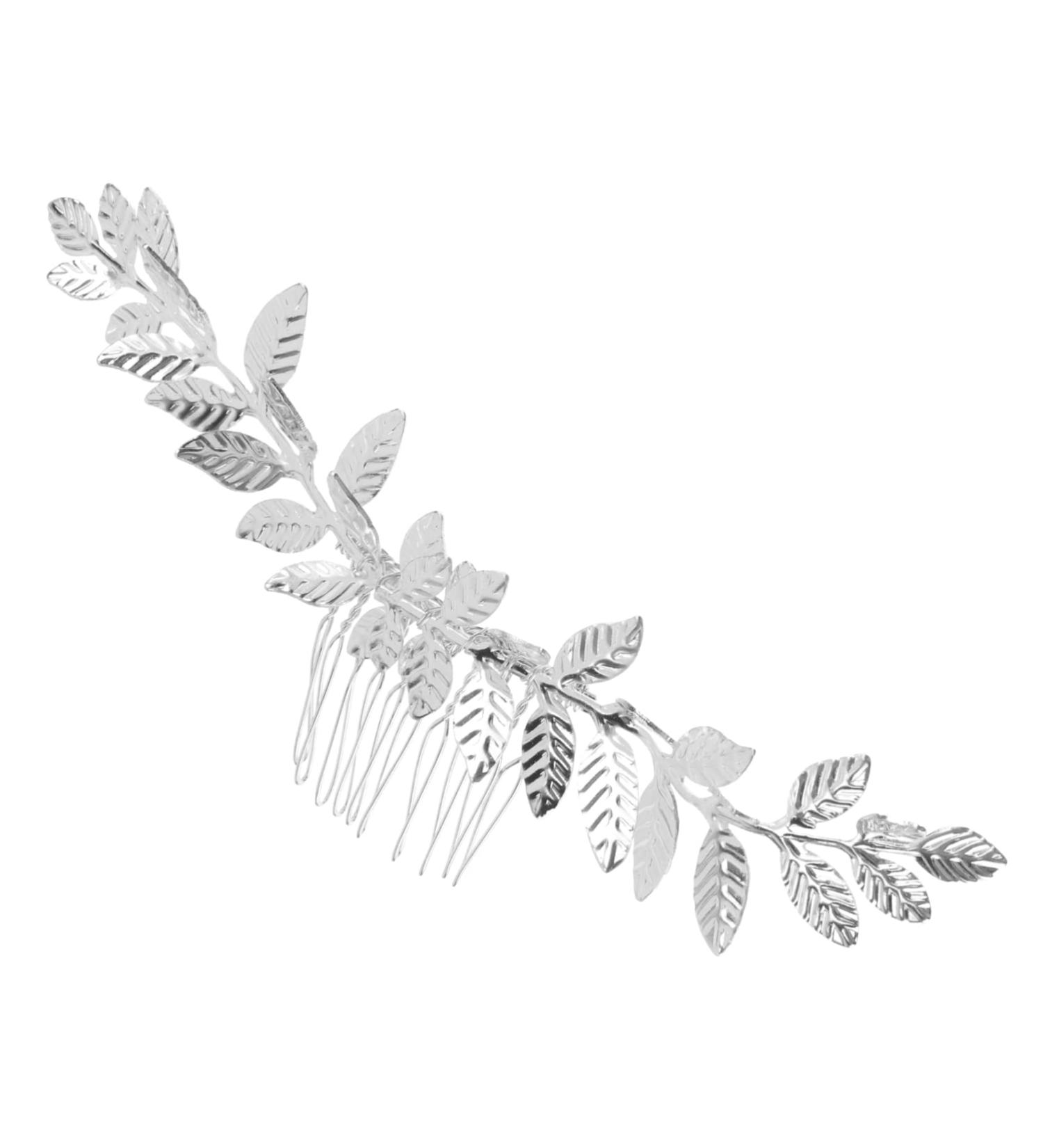 Ipetboom Hair Combs for Wedding Hairstyles Retro Hair Combs Goddess Headpiece Bridal Hair Clip Silver Leaf Hair Comb Wedding Hair Clip Tiara Hair Accessories Bride European and American - Buy Online on GoSupps.com