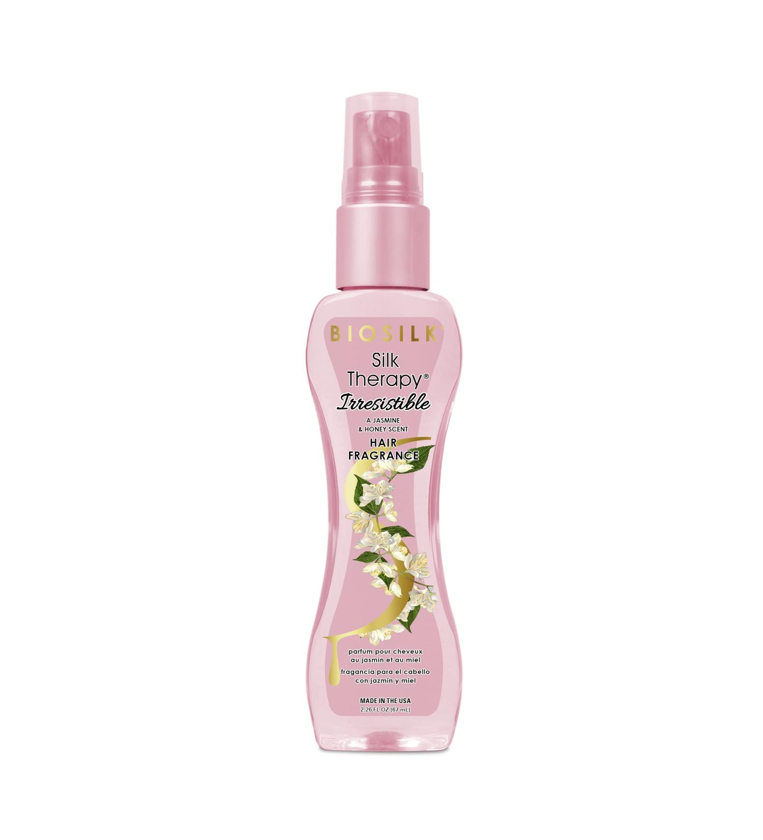 BioSilk Irresistible Collection Silk Therapy Hair Fragrance 2.26oz. Jasmine & Honey Scent  2.26 ounces Pink