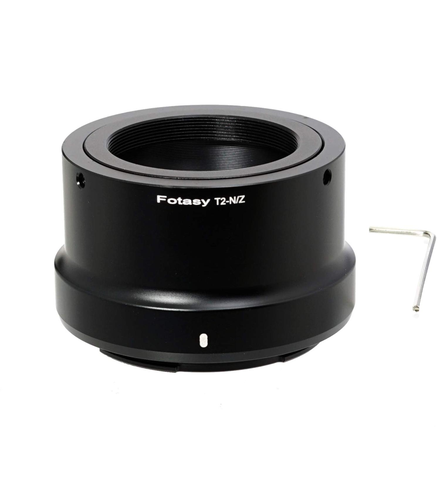 Fotasy Adjustable T Mount Lens to Nikkor Z Mount Adapter, T Mount Z Mount, fits T T2 Mount Telescope Lens, Compatible with Nikon Z Mount Mirrorless Camera Z5 Z30 Z50 Z6 Z7 Z6 II Z7 II Z9 z FC