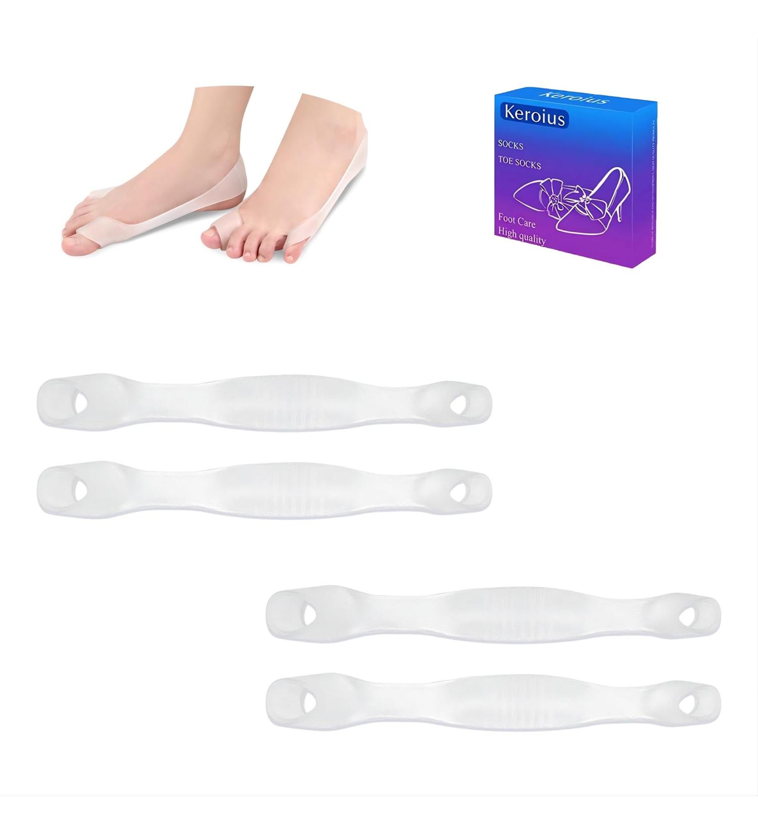 2 Pairs Toe Separator & Stretcher | Hallux Valgus Spreader & Toe Straightener - Align Your Toes for Comfort - Buy Online on GoSupps.com