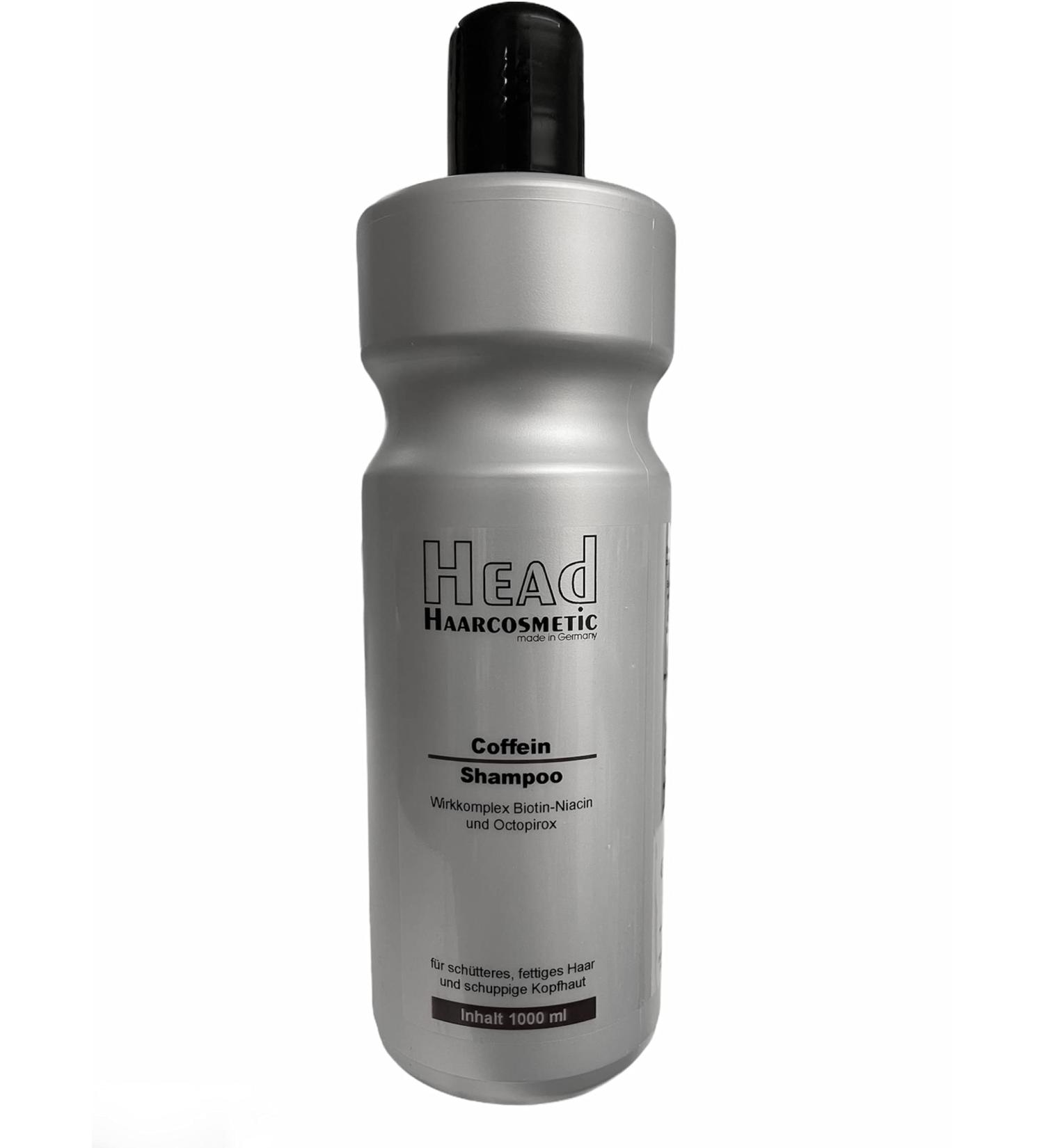 MiTo Head Anti-Hair Loss Shampoo with Caffeine/Silicone- and Paraben-Free - 1 Liter - Made in Germany