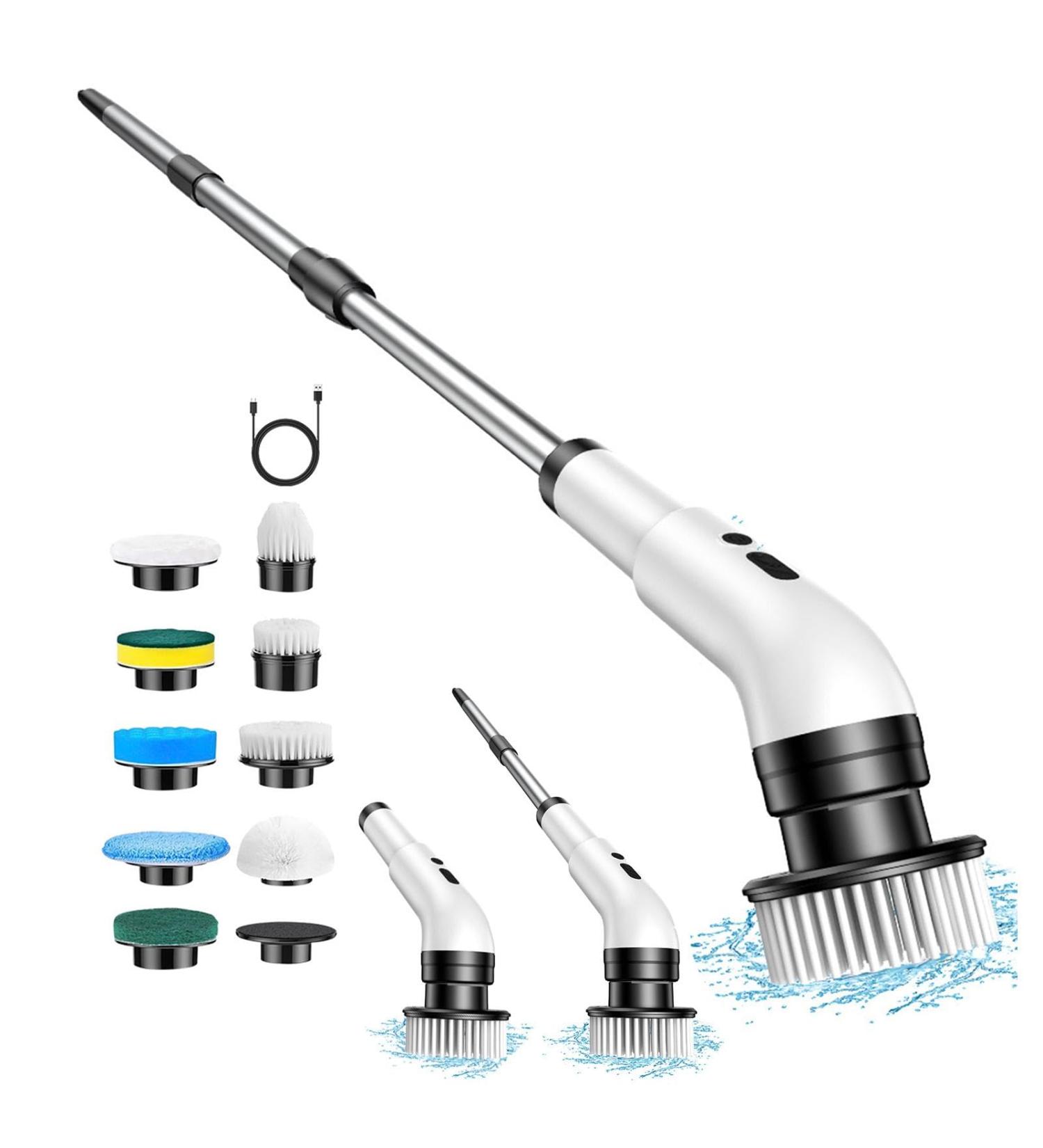 Electric Scrubber for Cleaning | Electric Spin Brush with Replaceable Cleaning Brush Heads - Electric Spin Scrubber Bathroom 10 in 1 for Bathroom Tub Tile Floor and Car - Buy Online on GoSupps.com