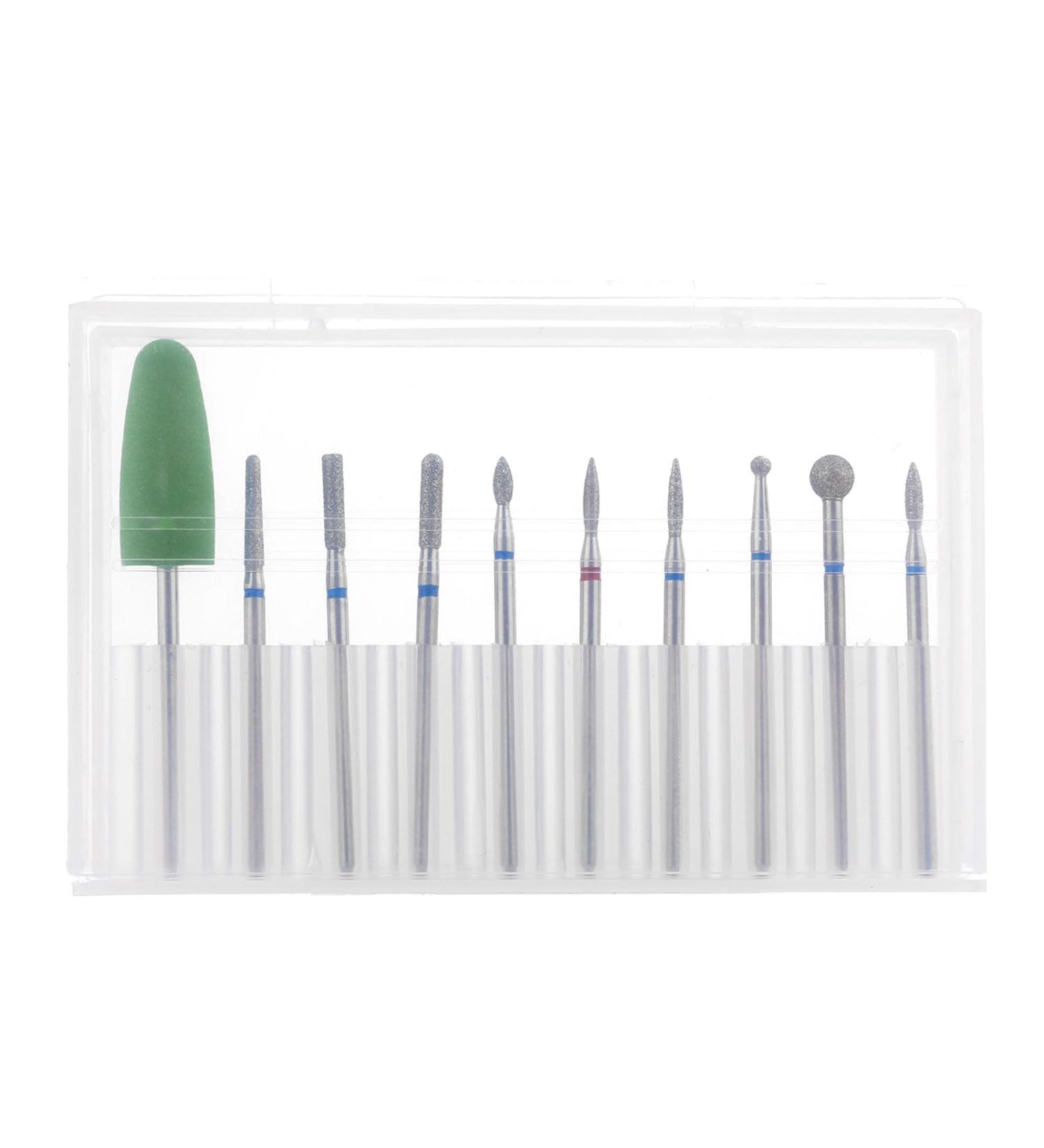 YUXIANLB 10pcs Nail Drill Bits Set - Professional Diamond Cuticle Removal Kit for Home Salon Acrylic Gel Nails - Buy Online on GoSupps.com