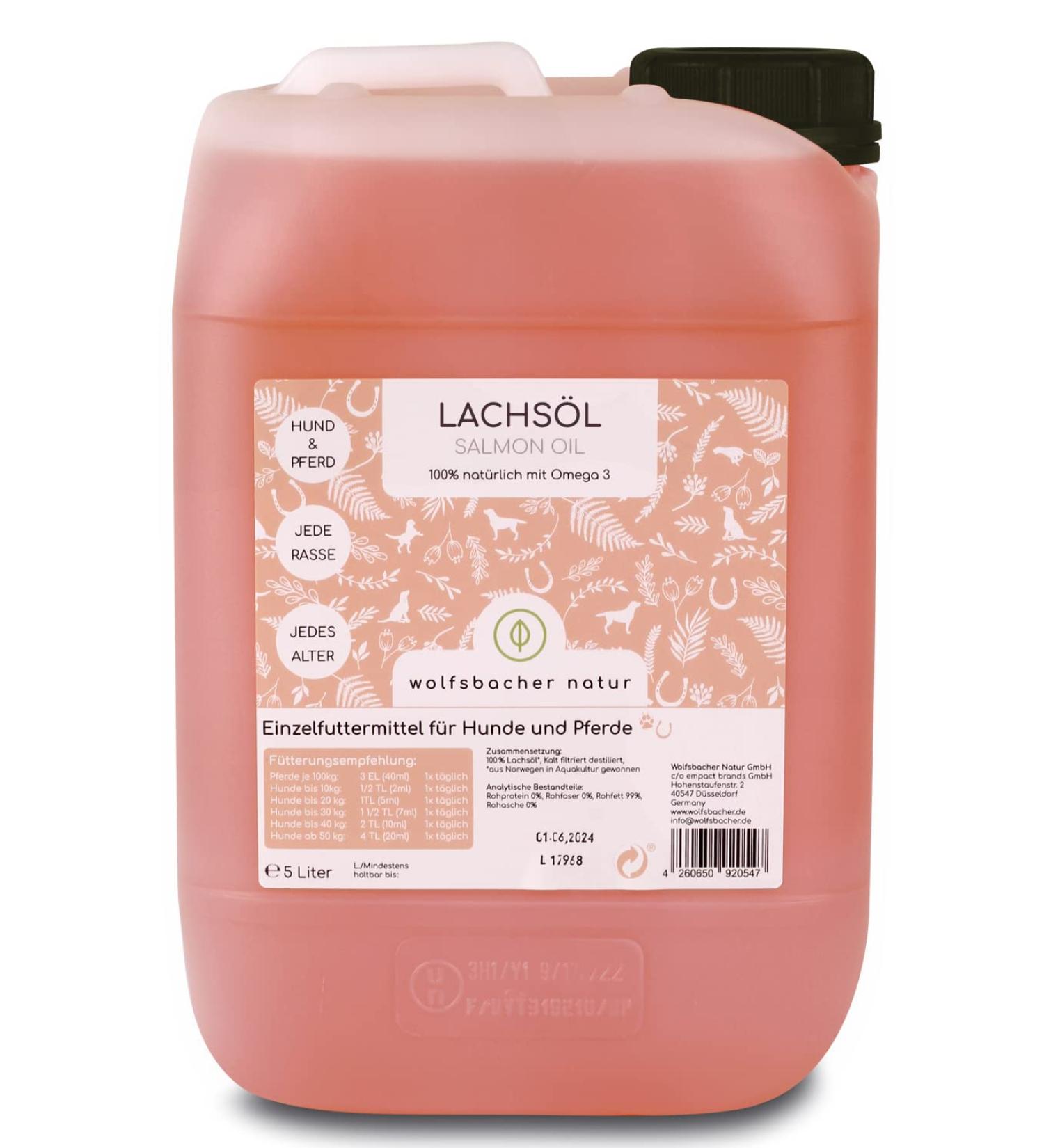 Premium Norwegian Salmon Oil for Dogs & Horses - Omega 3 & 6 - 5L Natural Supplement - Buy Online on GoSupps.com