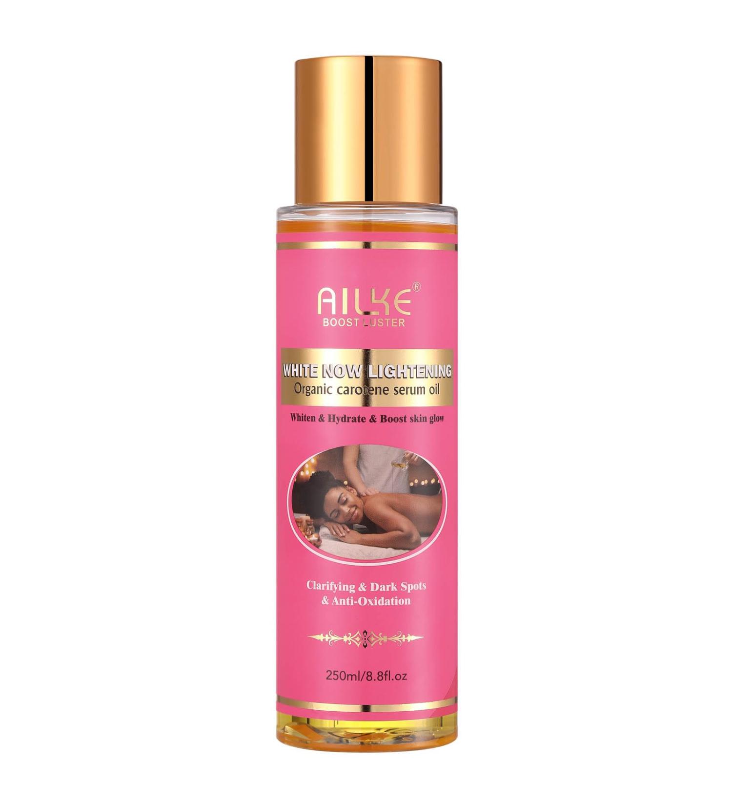 AILKE BOOST LUSTER AILKE Organic Carotene Lightening Serum Oil Daily Body Massage Hydration Oil with Rose Essential Oil Smooth Skin Reduce Dark Spots Fine Lines 250ml Pack of 1 1 copy - Buy Online on GoSupps.com