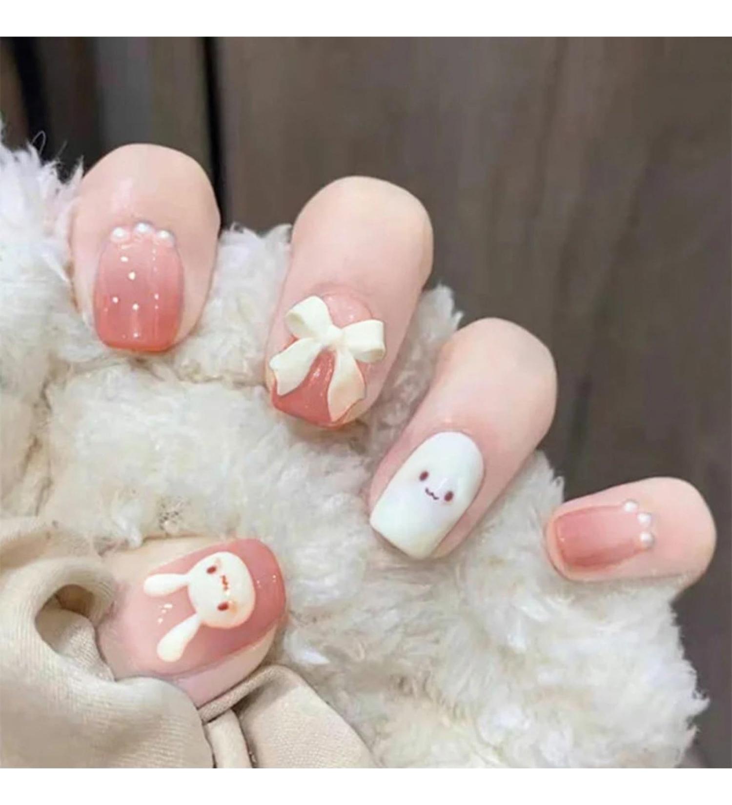 24Ps Leopard Chain White Long Wearing Reusable False Nails Art Ballerina Press On Nail Tips Full Cover Artificial Fake Nails Set New Nails-008