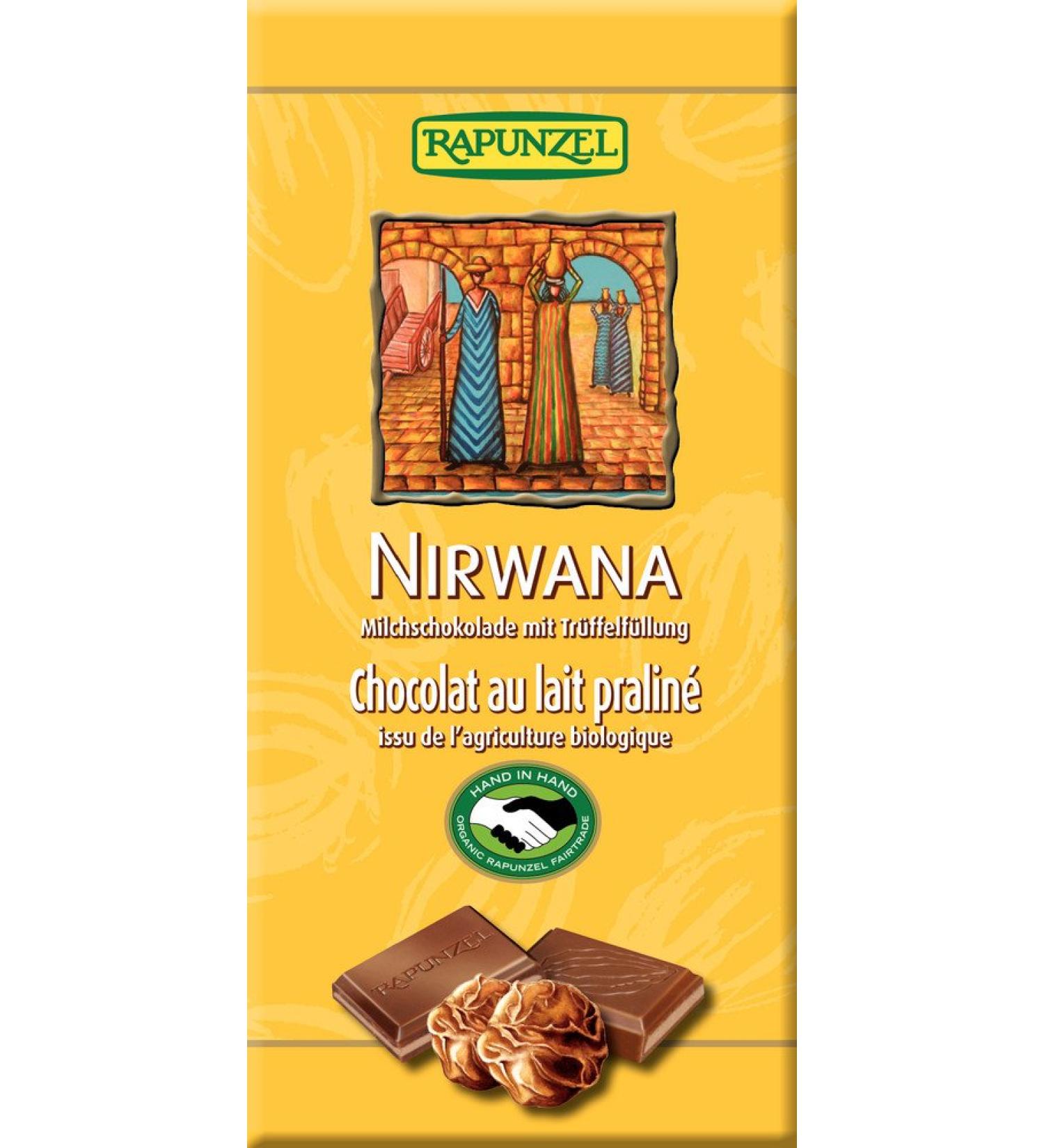 Rapunzel Rapunzel Nirwana Milk Chocolate with HIH Shell Pack of 4