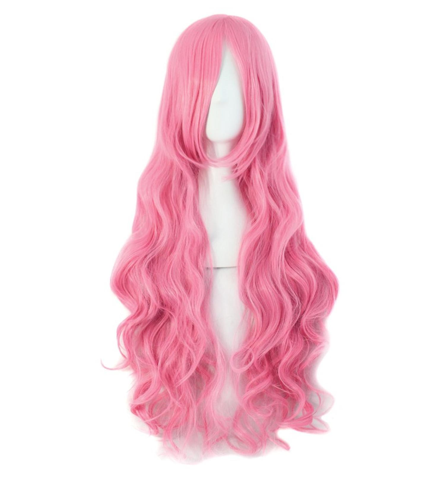 MapofBeauty 32 Long Light Pink Spiral Curly Cosplay Wig | International Shipping Available - Buy Online on GoSupps.com