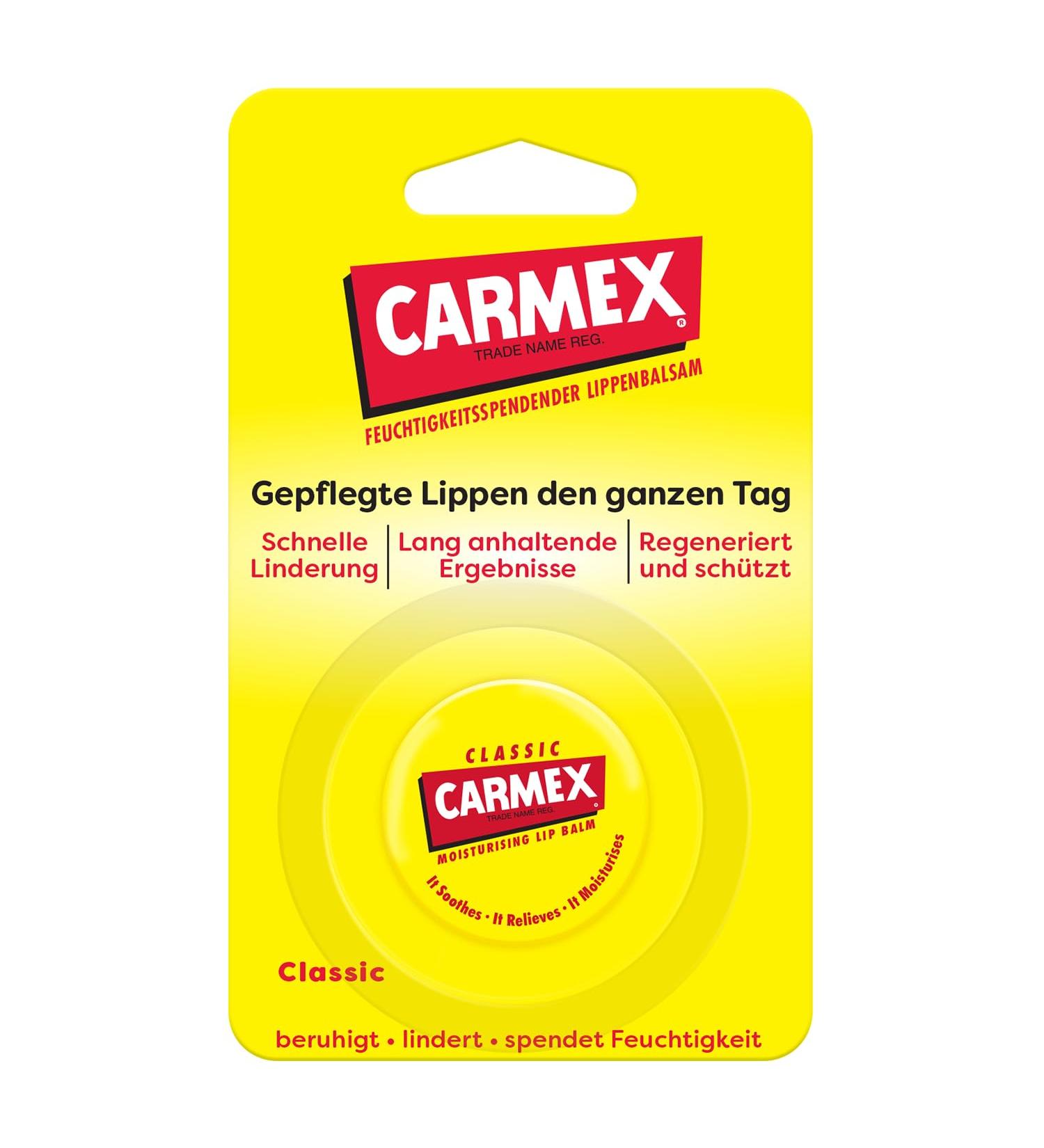 Carmex Classic Lip Balm 8 Pack - Original Medical Formula for Moisturizing & Soothing Dry Cracked Lips | International Shipping - Buy Online on GoSupps.com