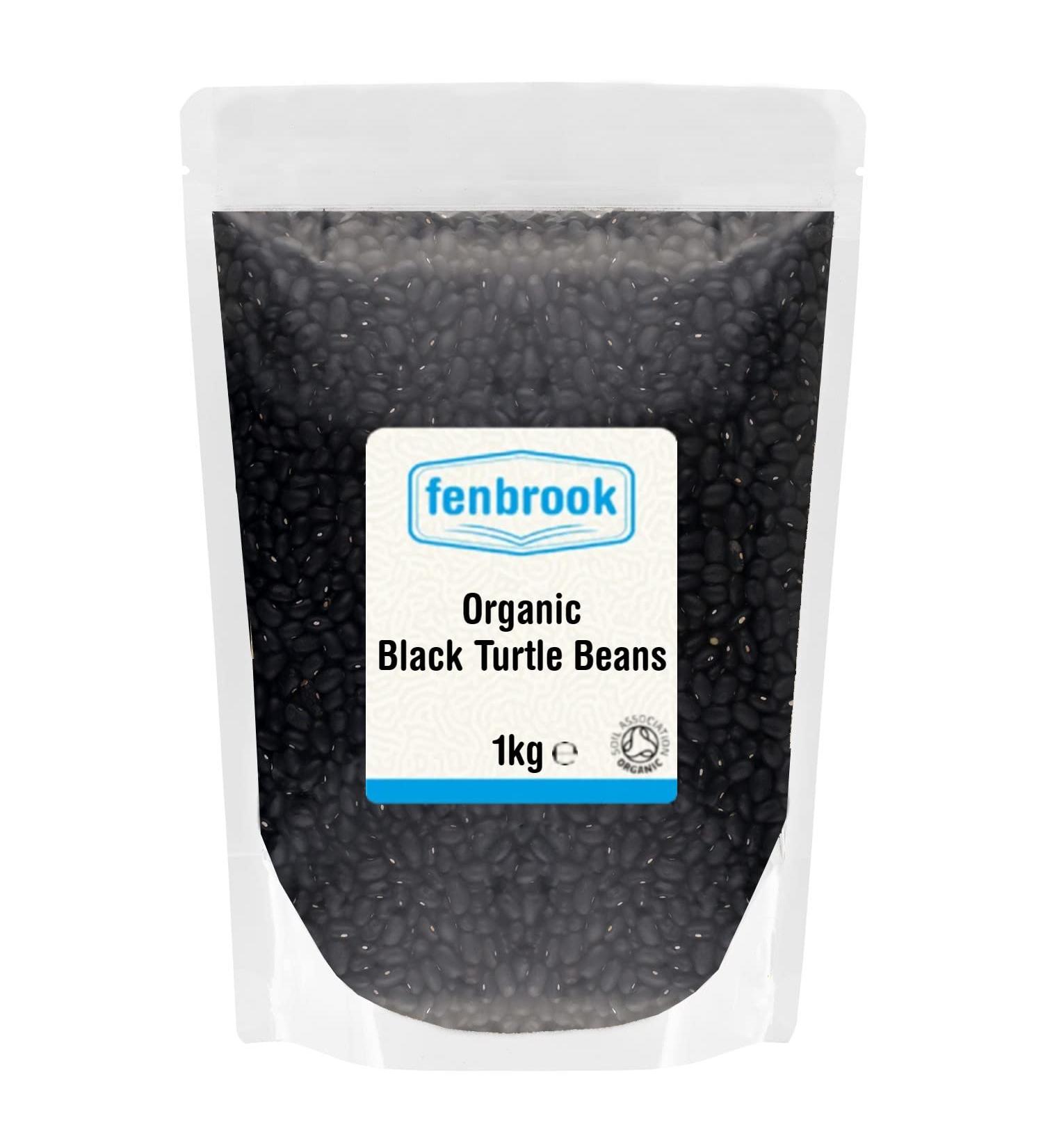 1kg Organic Black Turtle Beans | Certified by Fenbrook Organic - Buy Online on GoSupps.com