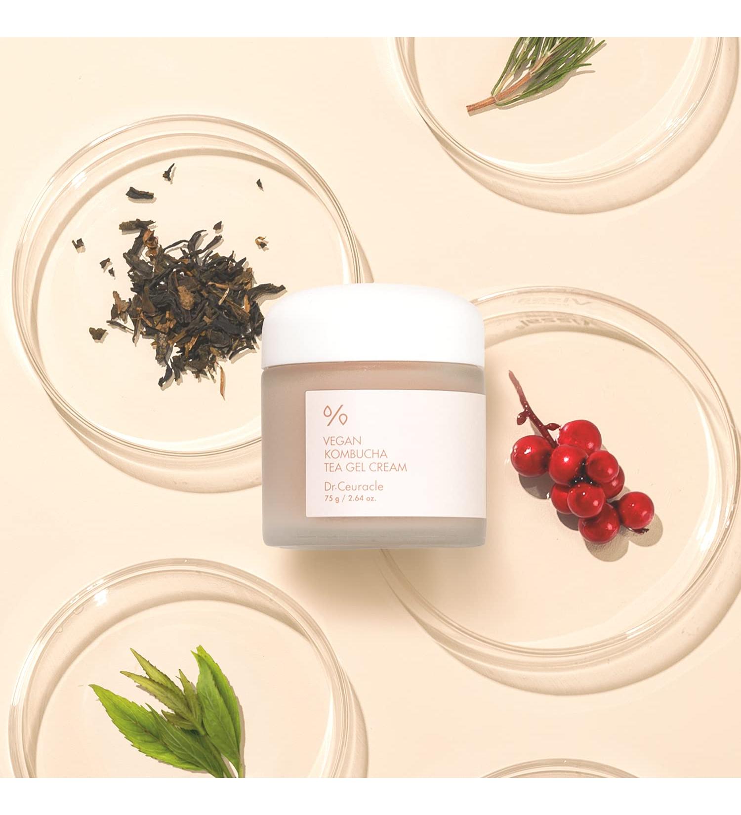 Dr.Ceuracle Vegan Kombucha Gel Cream | Cruelty Free Korean Skin Care with 79% Kombucha Tea Extract | Moisturizing and Detoxifying Formula - Buy Online on GoSupps.com