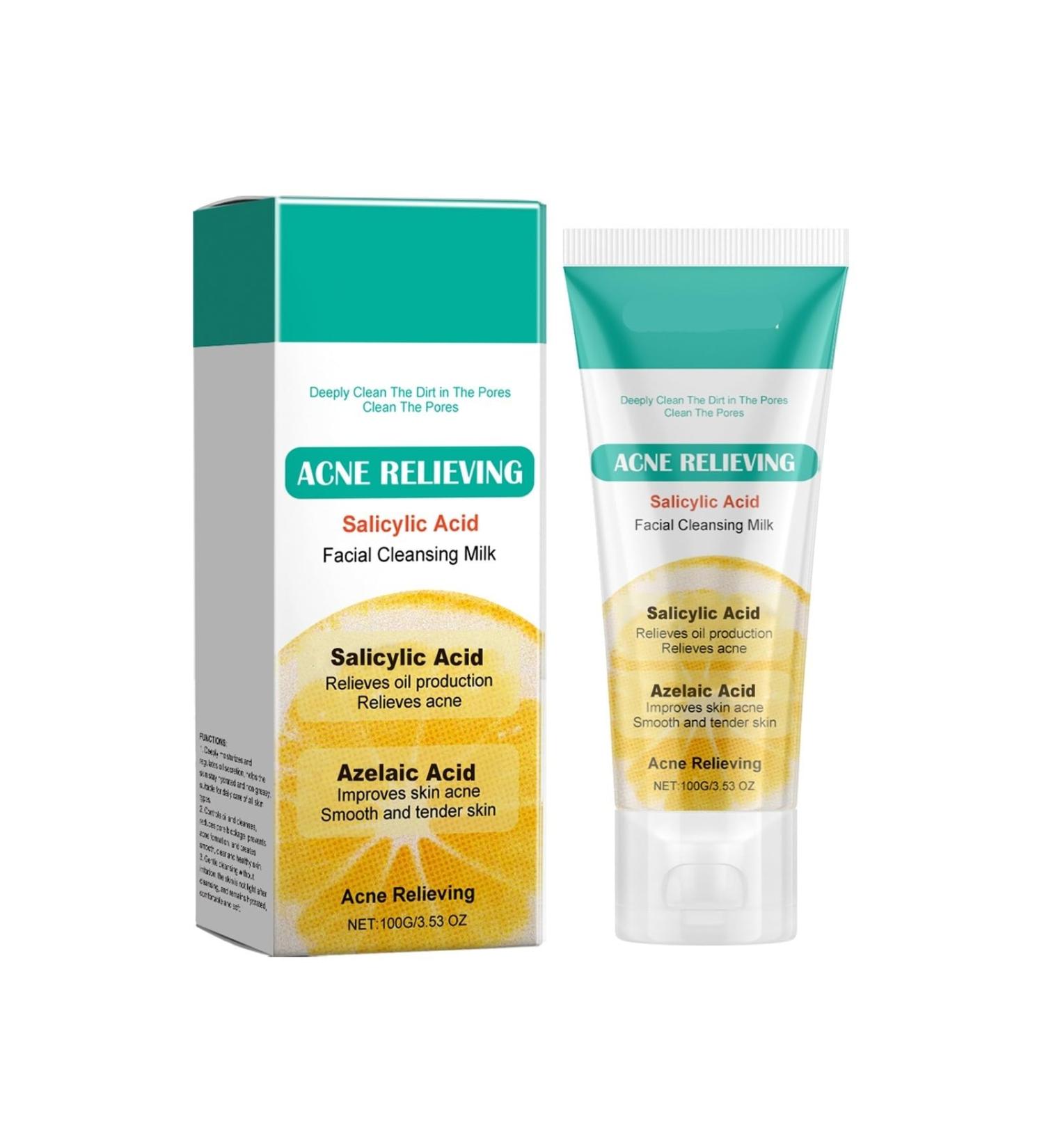 Nettoyant Visage Anti-acn - Hydratant Anti-s bum Apaise La Peau Non Tiraillant | Nettoie En Profondeur Les Pores(2PCS) - Buy Online on GoSupps.com