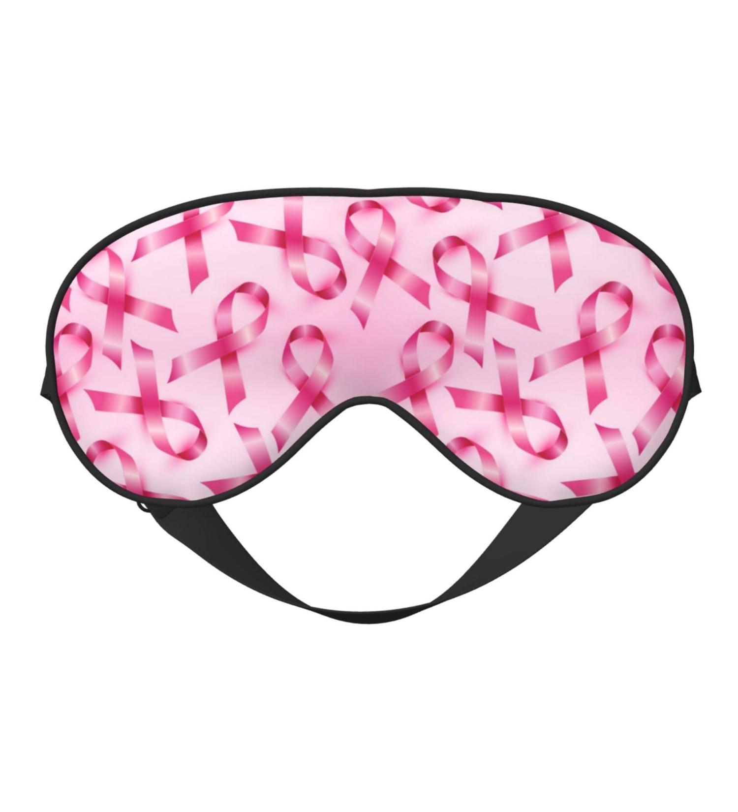 Breast Cancer Awareness Print Sleep Eye Mask - Soft Blindfold with Elastic Strap for Travel & Night Sleep - Buy Online on GoSupps.com