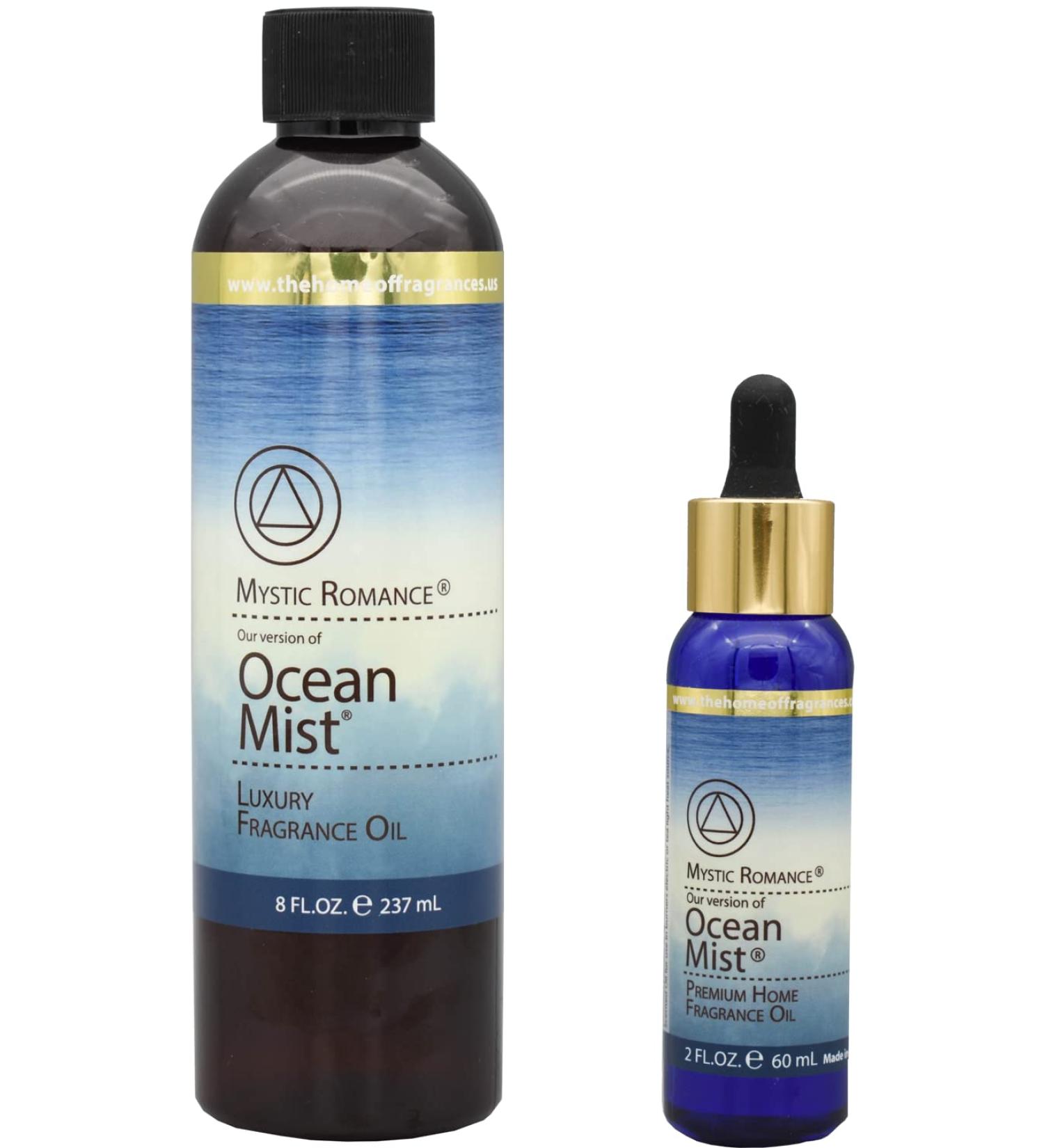 The Home of Fragrances - Set of 2 Bottles of Fragrance Oils - 2oz & 8oz (Ocean Mist)