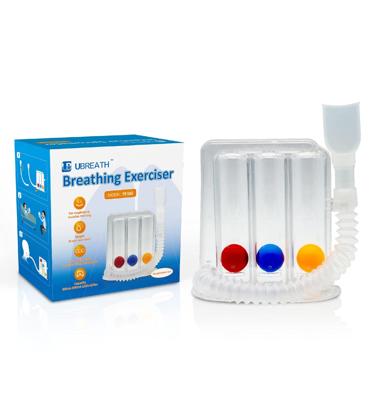 UB UBREATH Lung Function Deep Breath Trainer with Mouthpiece - Breathing Exercise Device - Buy Online on GoSupps.com