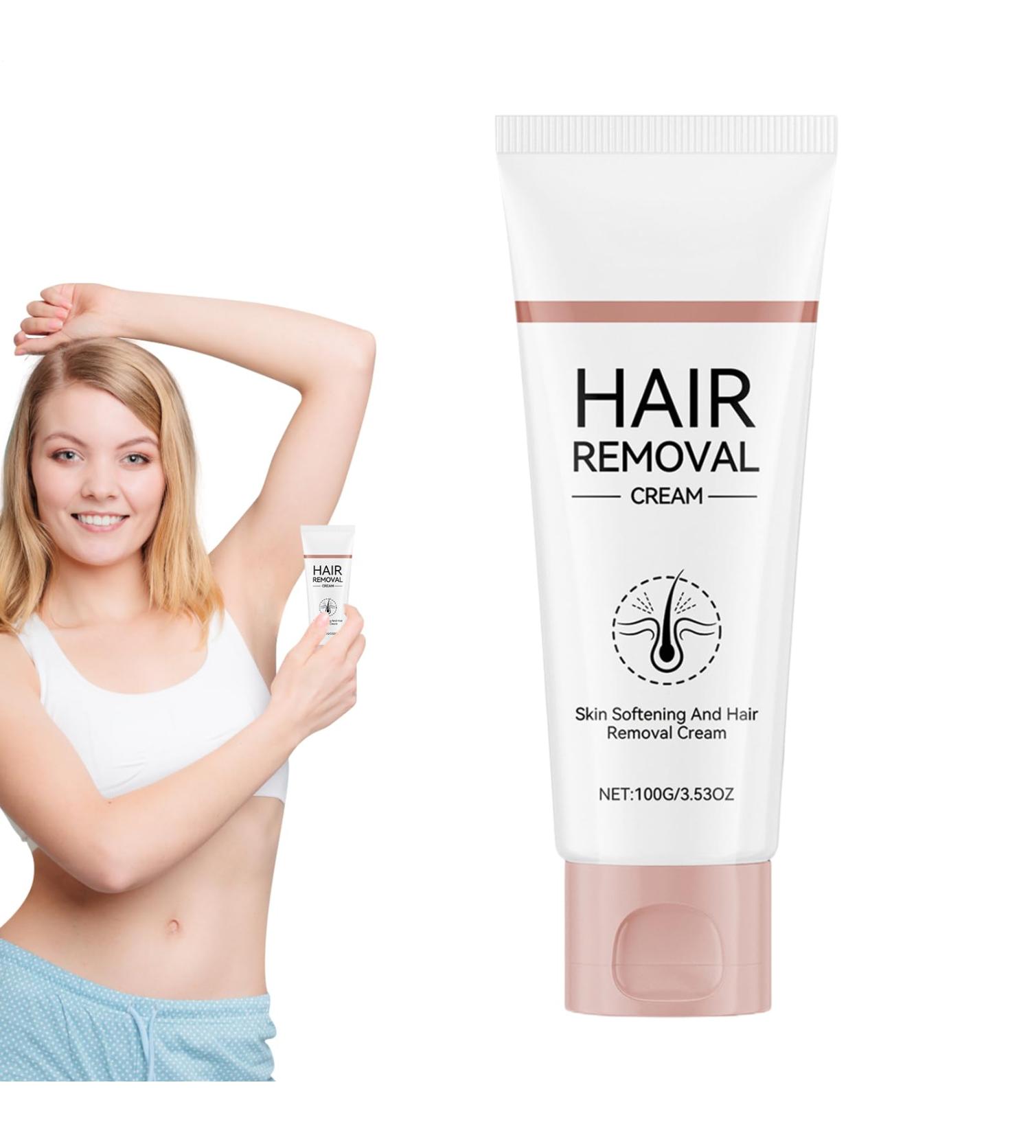 Facial Hair Removal Cream 120ml 1-Pack with Silicone Spatula - Gentle Hair Removal - For Women: Face Arms Underarms Bikini Line Legs and Other Areas - Buy Online on GoSupps.com