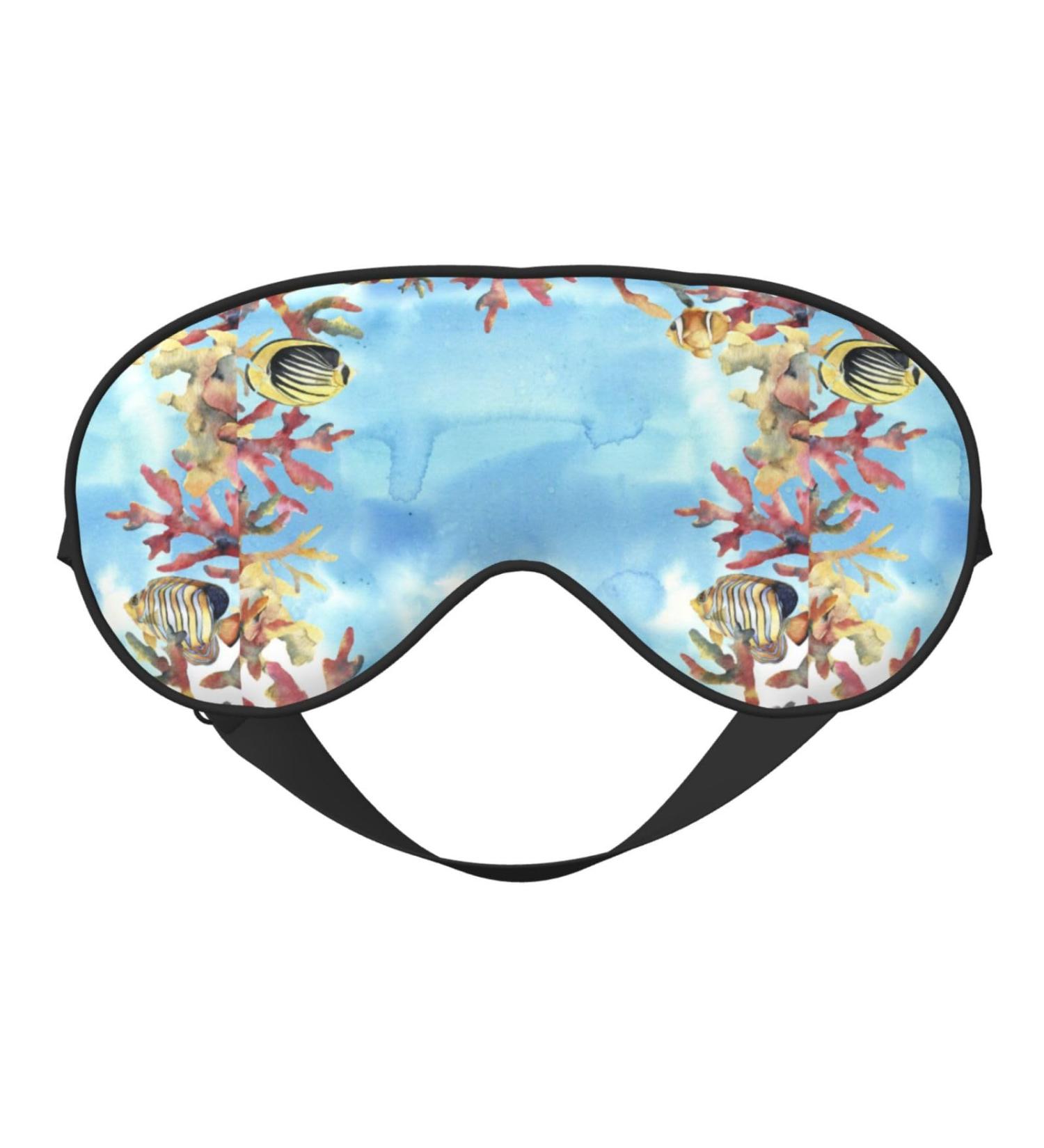 Buy Sea and Fish Adjustable Double-Sided Sleep Mask | Soft Eye Covers for Perfect Shading & Reduced Eye Edema - International Shipping Available - Buy Online on GoSupps.com