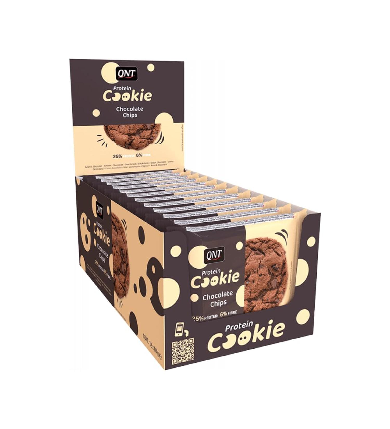 QNT Protein Cookie (12x60g) Chocolate Chip - Buy Online on GoSupps.com