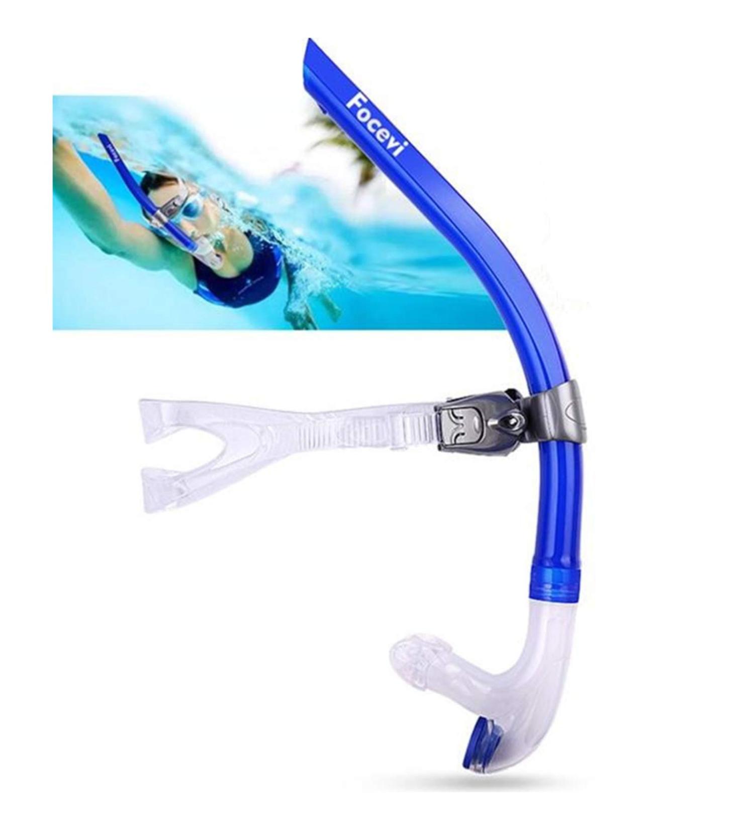 Focevi Swim Snorkel for Lap Swimming - Adult Snorkeling Gear with Silicone Mouthpiece and Purge Valve - Buy Online on GoSupps.com