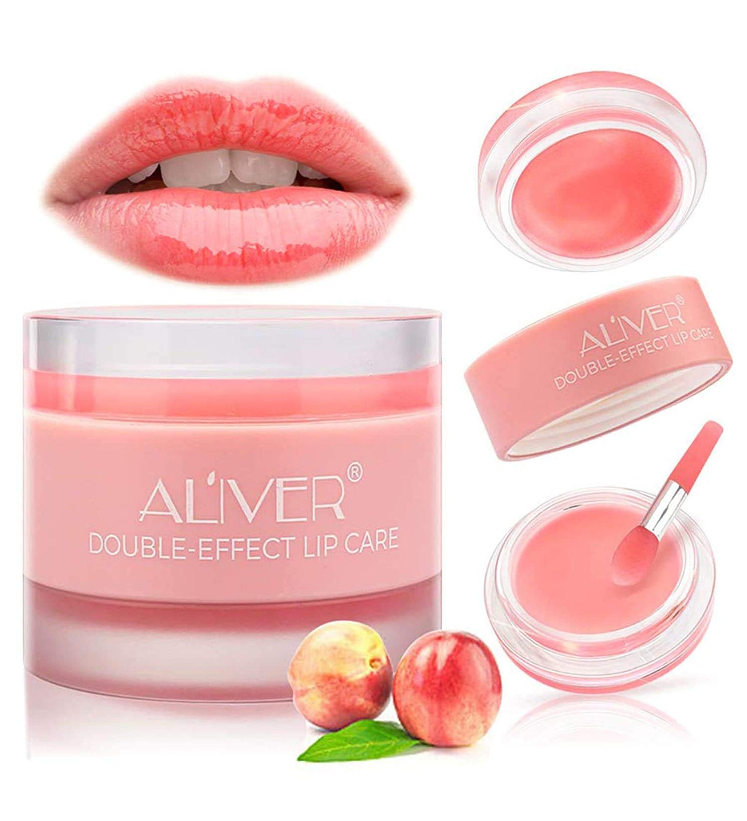 Collagen Peptide Peach Lip Sleeping Mask and Scrub for Overnight Lip Care - Repair Dry, Chapped, and Cracked Lips - Buy Online on GoSupps.com