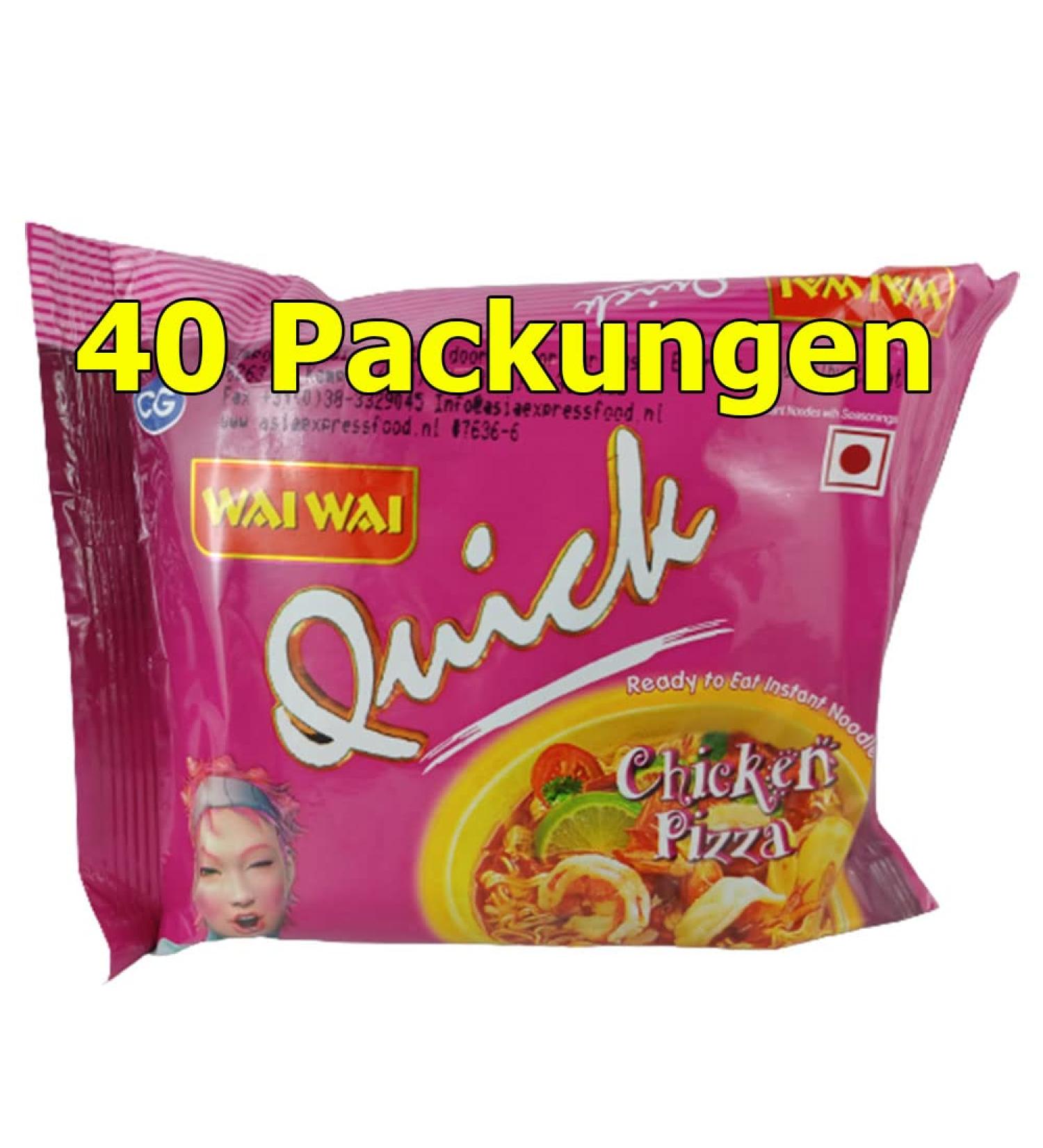 rumarkt Wai Wai Wai Chicken Pizza 40 x 75 g Asian Instant Pasta