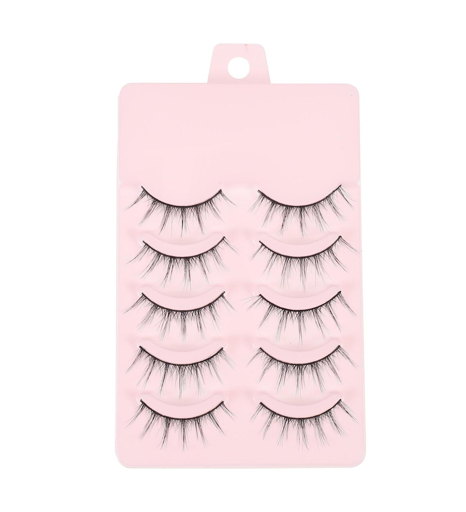 minkissy 5 Pairs Eyelash Natural False Lashes Lashes Soft Light Fake Lash Makeup Lash Reusable Lashes 3d Affect Lashes Multi-layer Lashes Adhesive Fiber 5d Make up