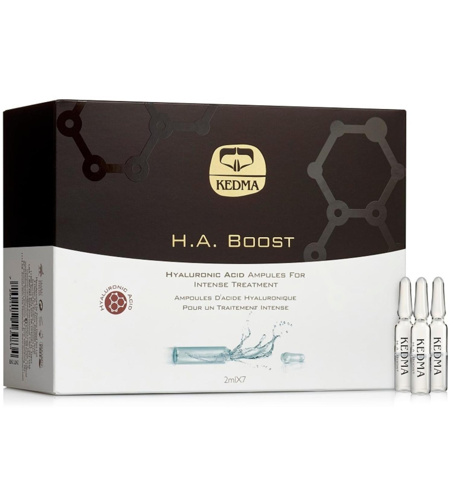 Kedma - H A Boost - Hyaluronic Acid Concentrated Ampoules - Instant Hydration and Volume - For All Skin Types - 7 x 2 ml - Buy Online on GoSupps.com