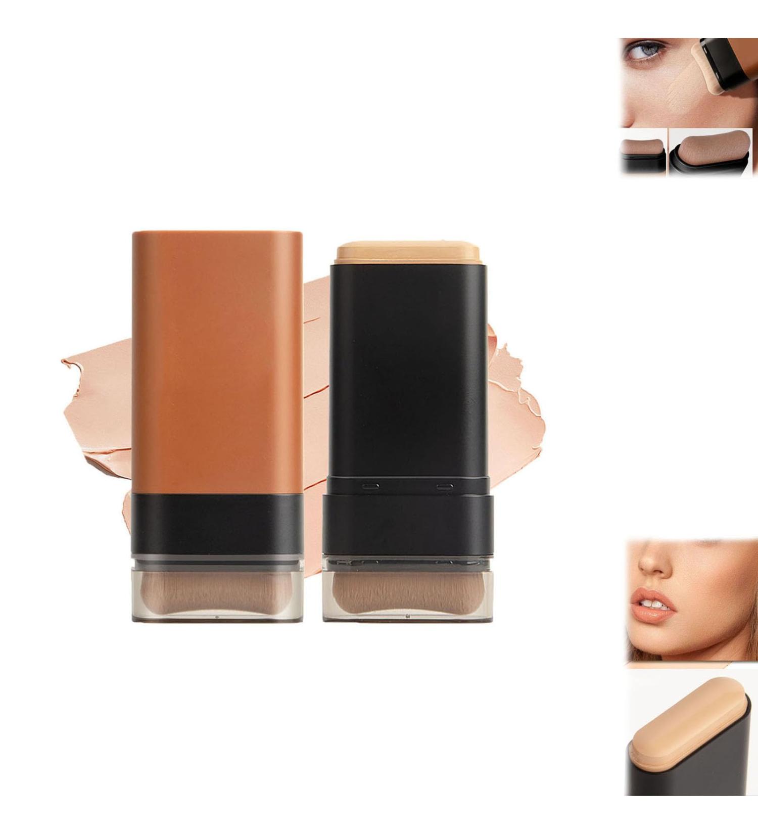 Multi-Use Foundation Stick Makeup with Built-In Foundation Brush Hydrating Lightweight Foundation Stick with Brushz Longwear Contour Stick Foundation Face Stick Natural Finish (02 0.71 Ounce (Pack of 1)) 02 0.71 Ounce (Pack of 1) - Buy Online on GoSupps.com